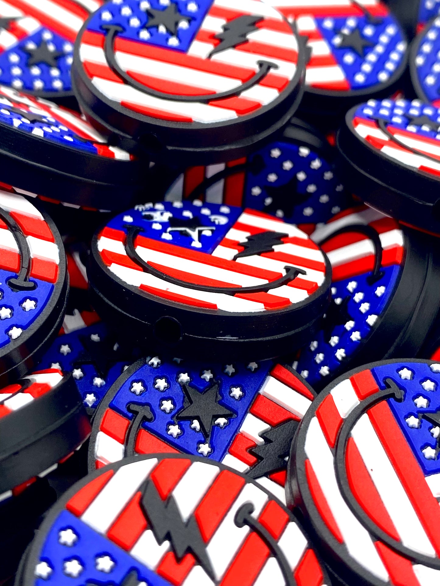 Smile America Silicone Focal Beads