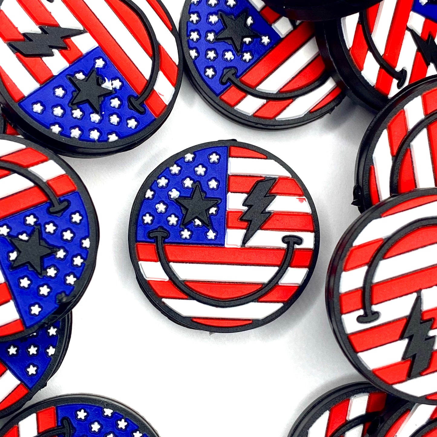 Smile America Silicone Focal Beads