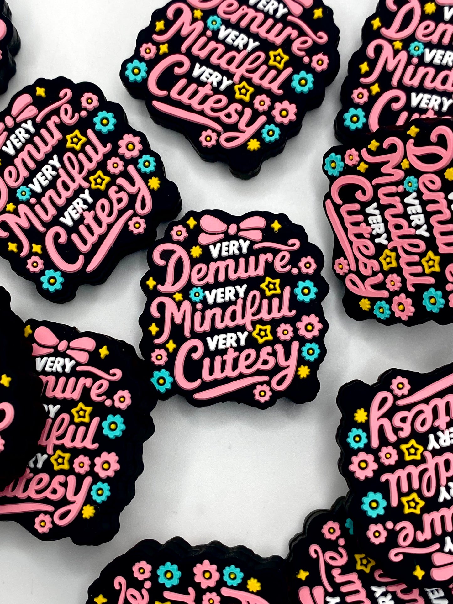 Very Demure Very Mindful Very Cutesy Silicone Focal Beads