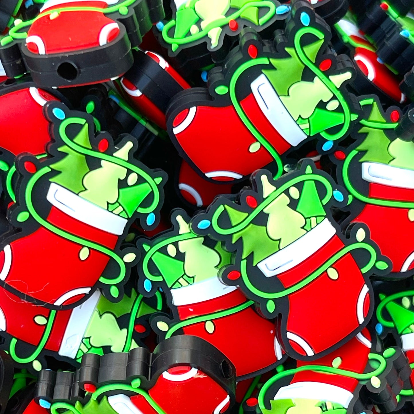 Stockings with Lights Silicone Focal Beads