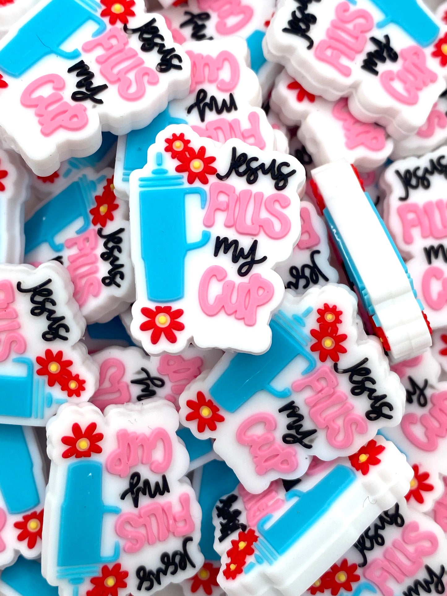 Jesus Fills My Cup 3.0 Silicone Focal Beads