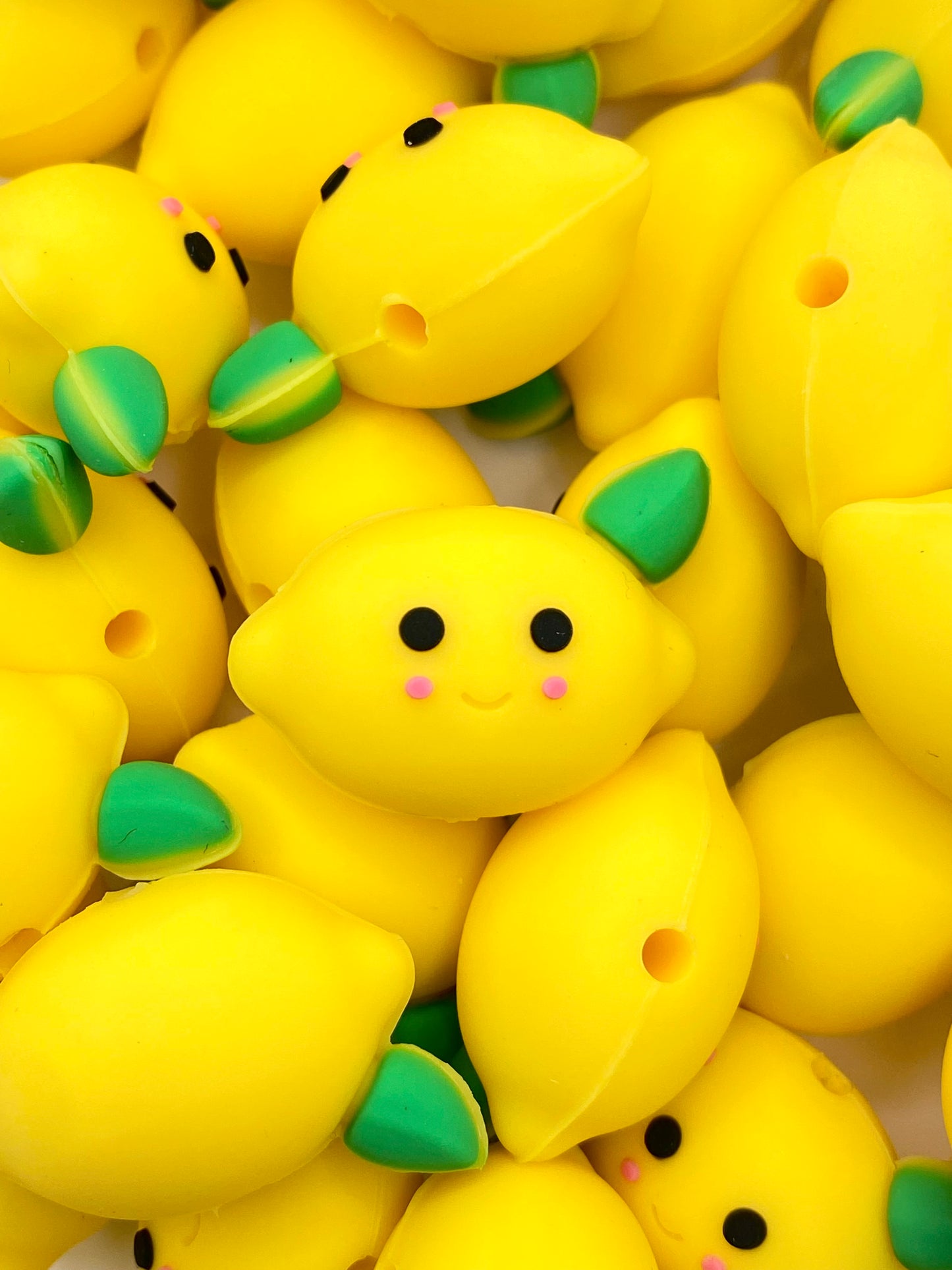 When Life Gives You Lemon, Make Lemonade 3D Silicone Focal Beads