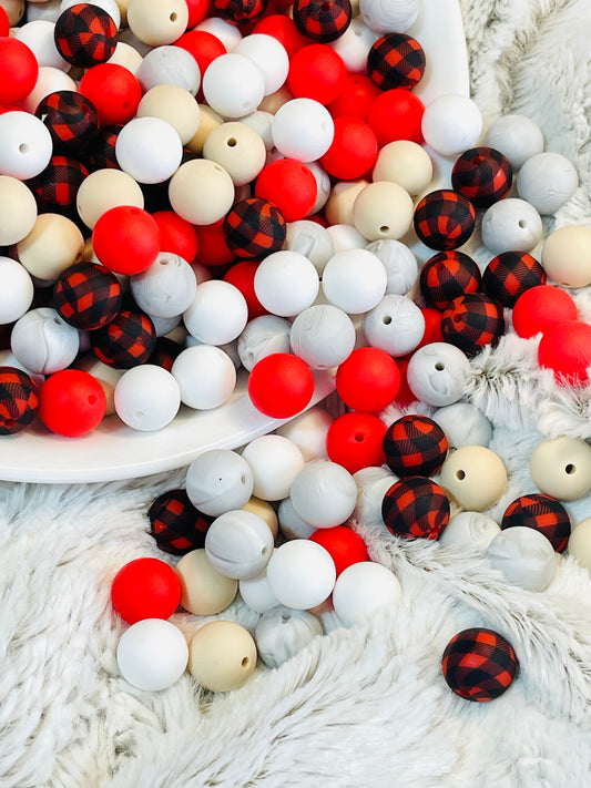 Christmas Silicone Bead Bundle | Christmas Beads | Festive | Christmas Gifts | Christmas decor