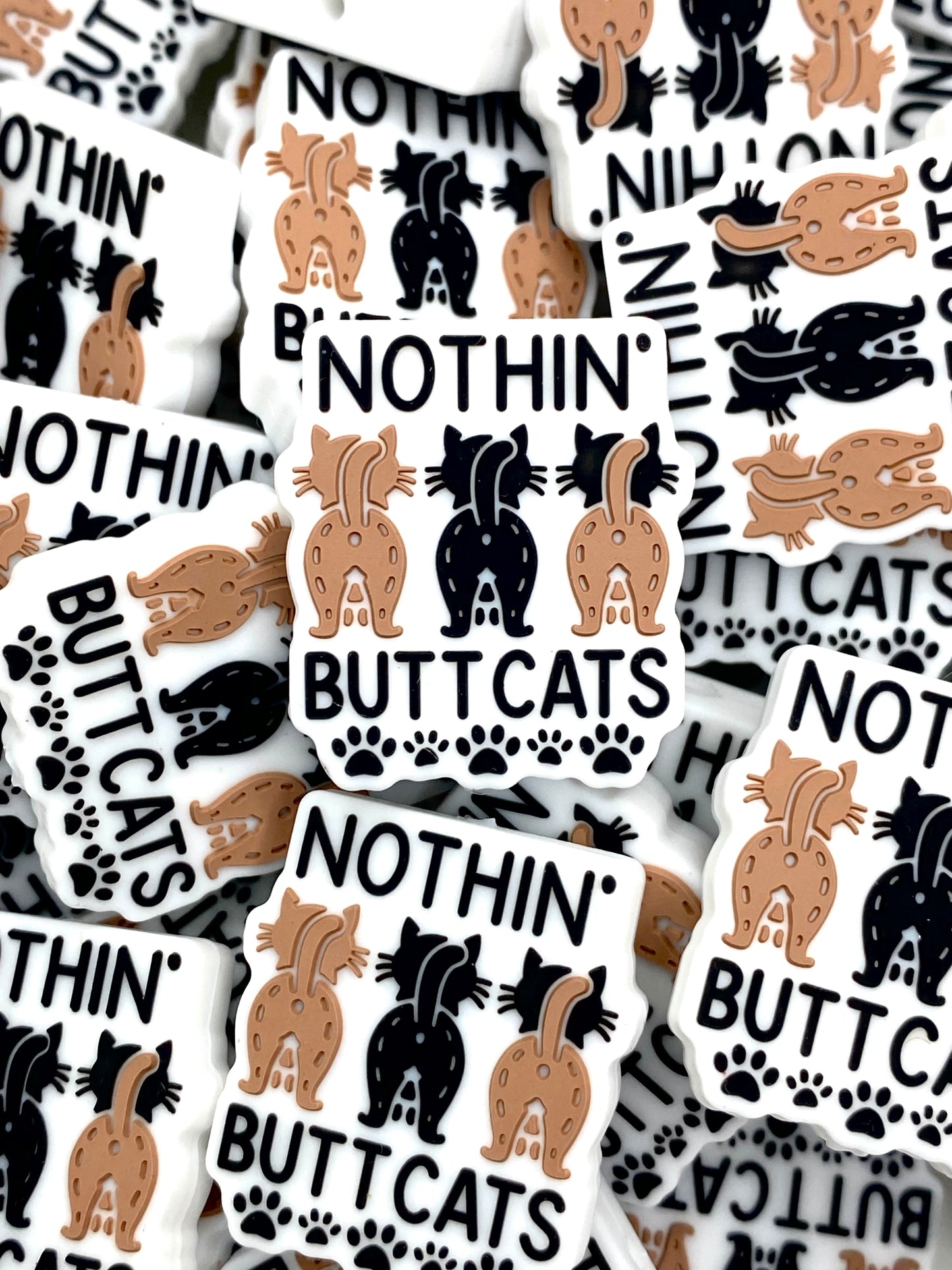 Nothin' Buttcats Silicone Focal Beads