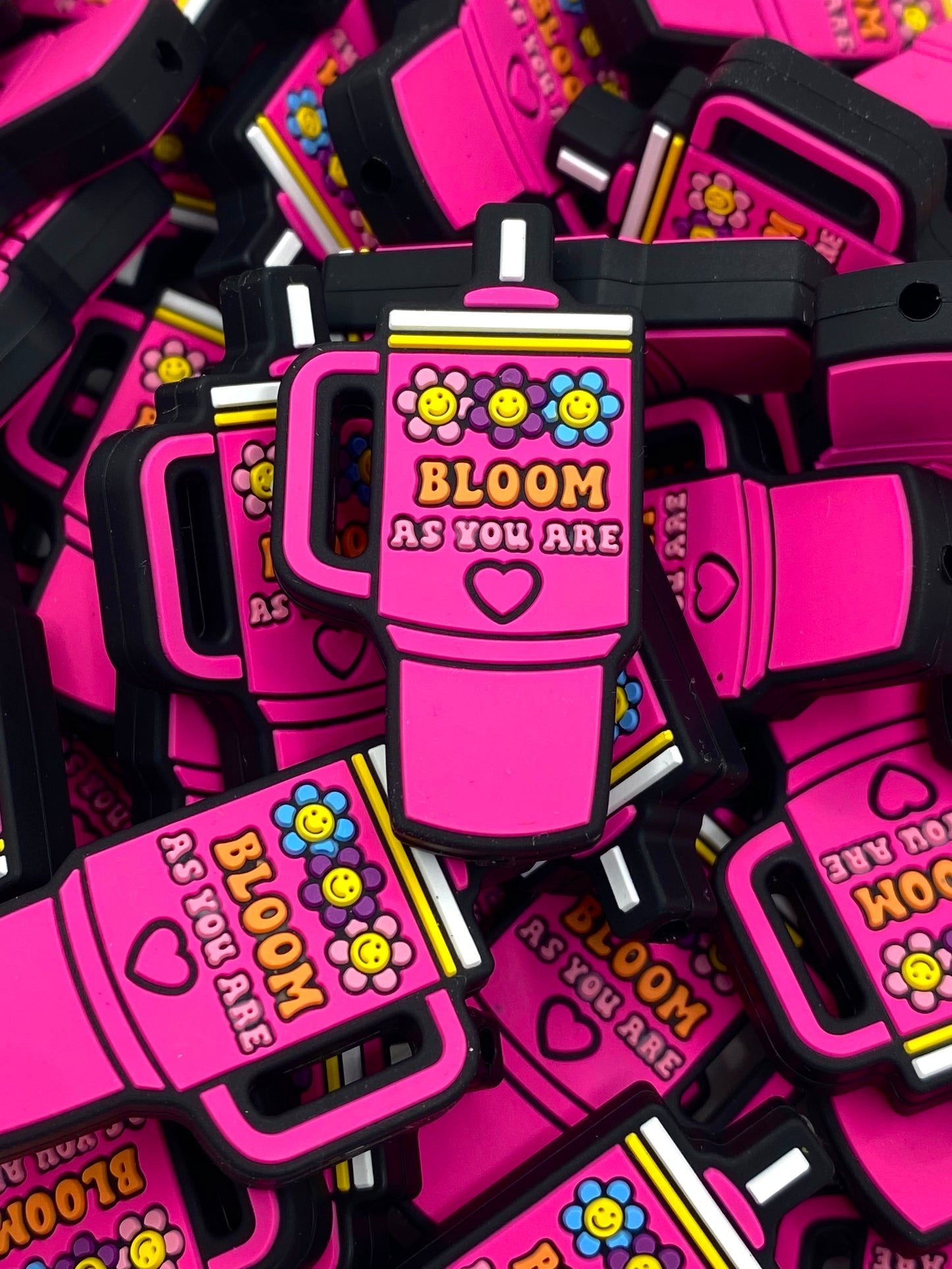 Bloom As You Are Tumbler Silicone Focal Beads