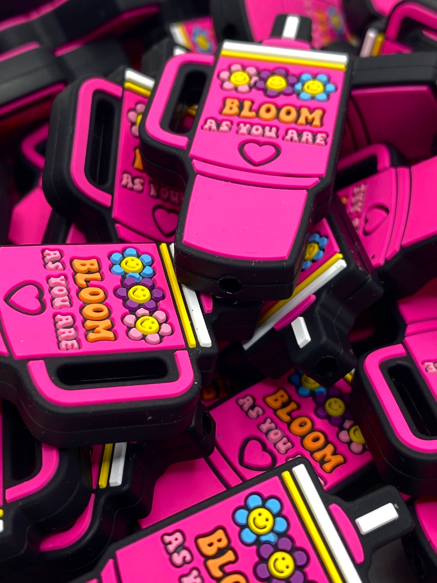Bloom As You Are Tumbler Silicone Focal Beads