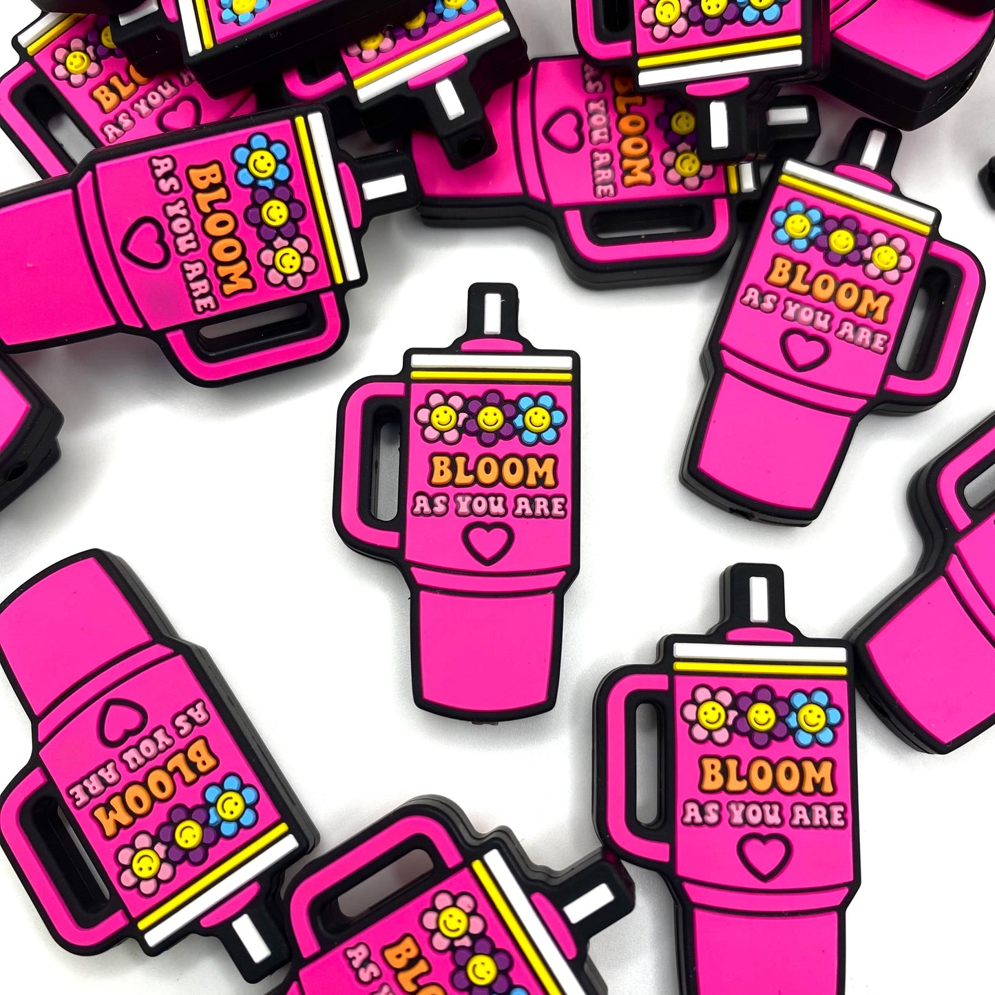 Bloom As You Are Tumbler Silicone Focal Beads