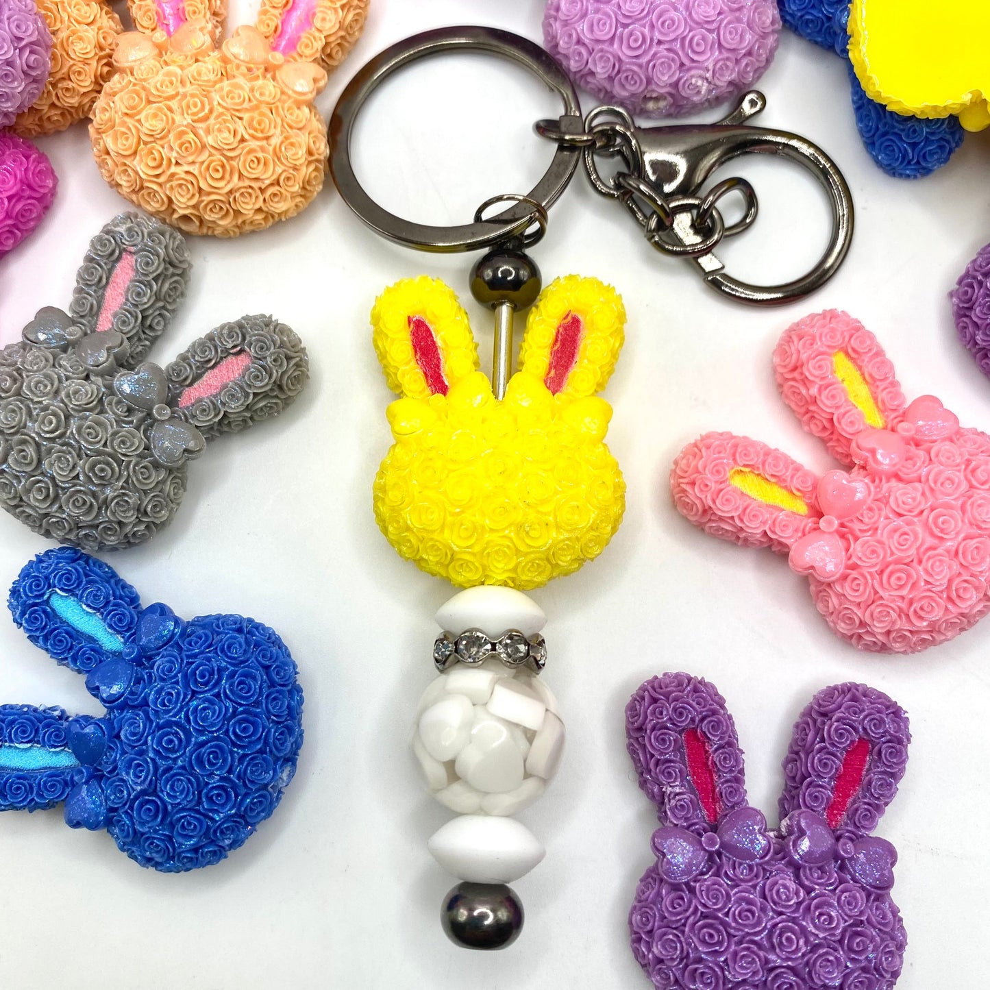 Easter Bunny Squad Acrylic Beads - 5pc