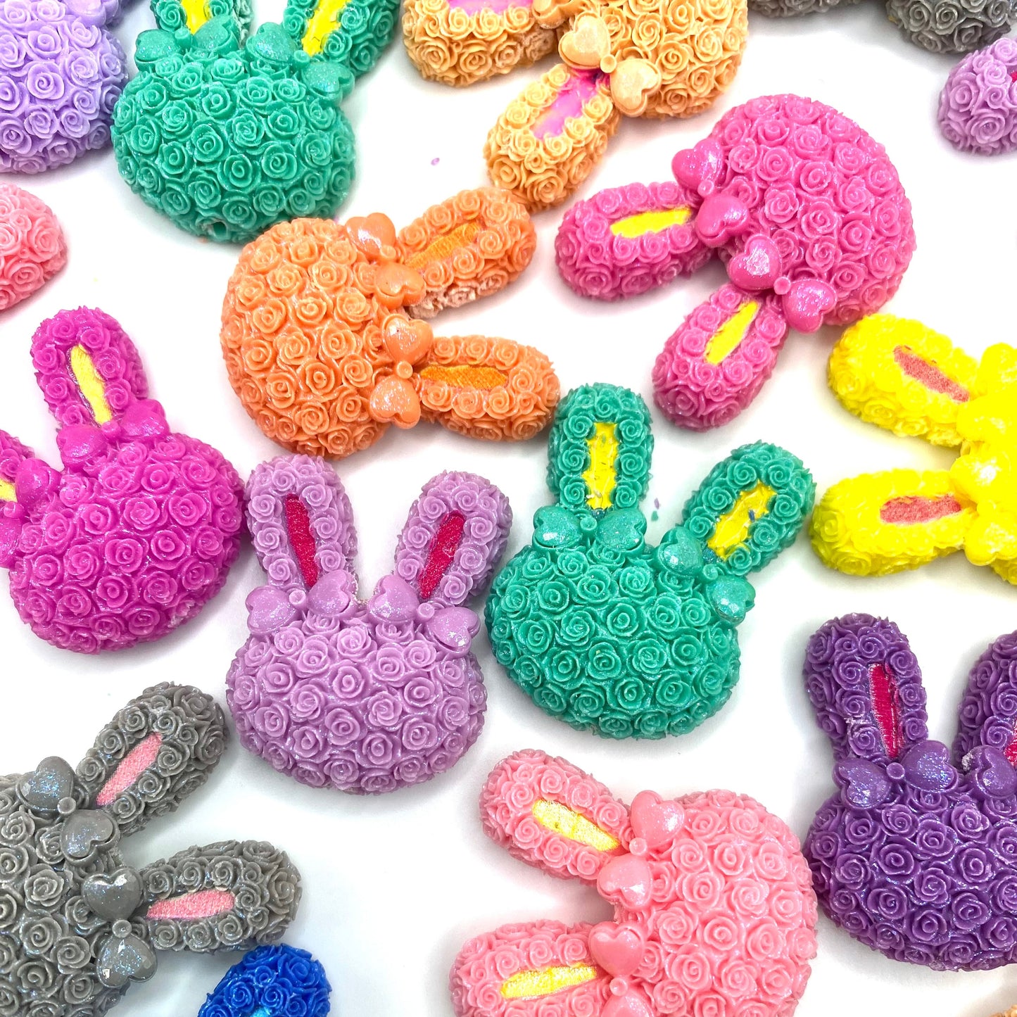 Easter Bunny Squad Acrylic Beads - 5pc