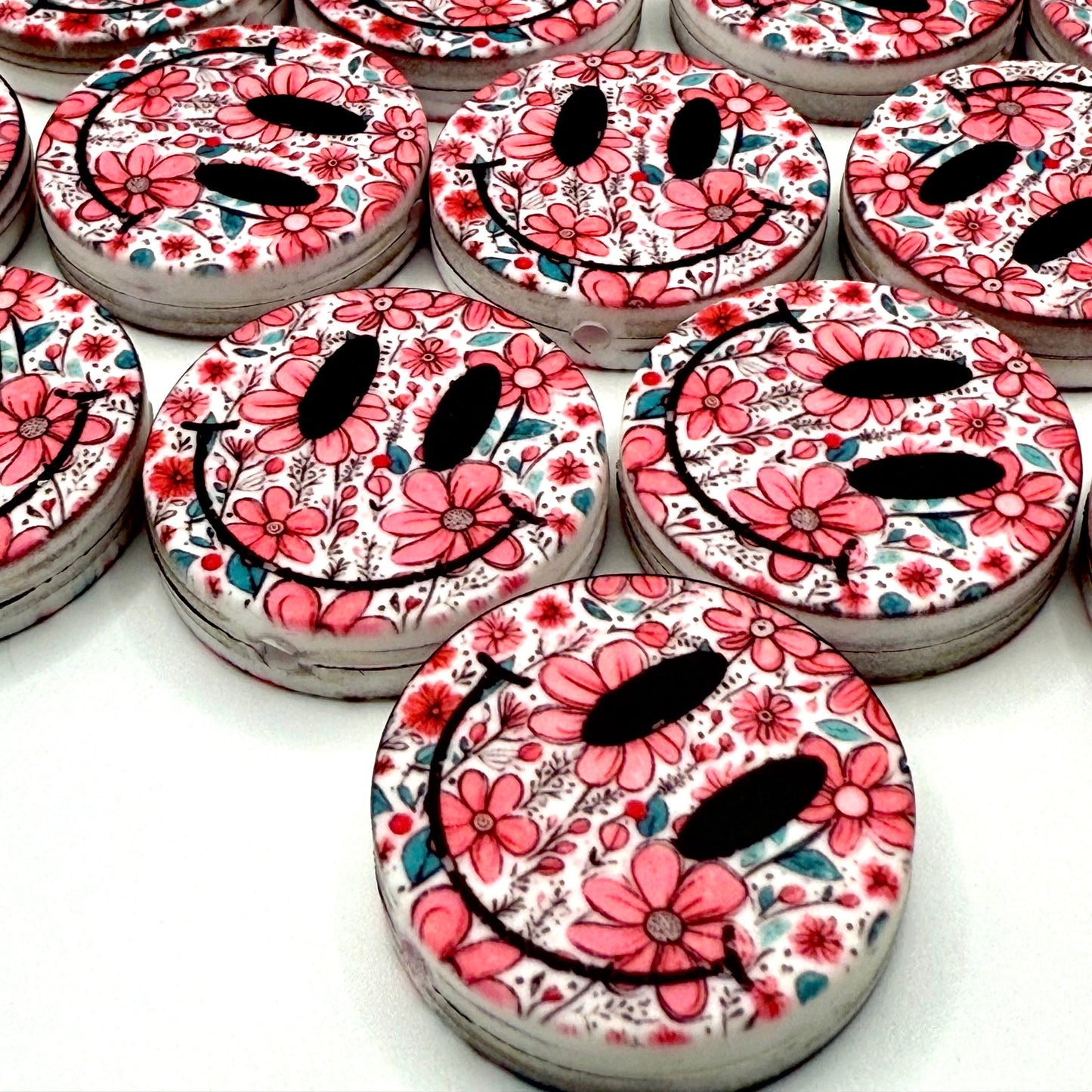 Smiles in Full Bloom Silicone Focal Beads