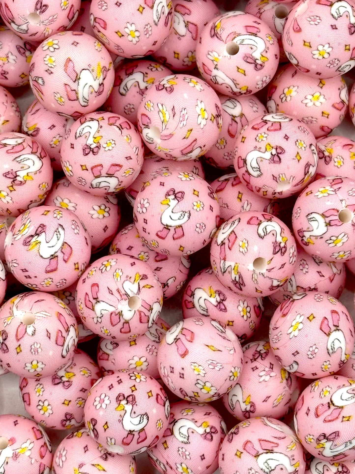 Certified Cute Goose Printed Silicone Beads