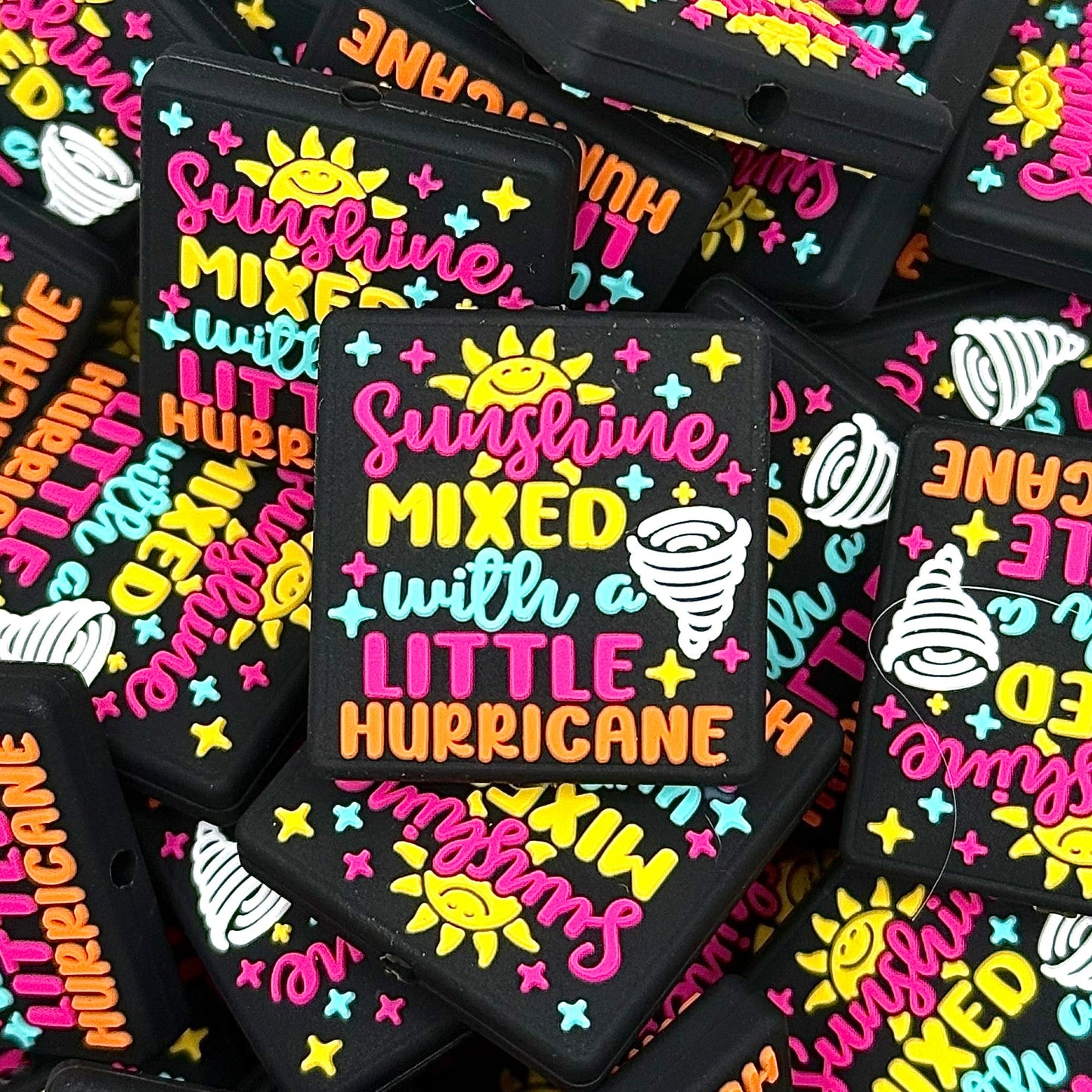 Sunshine Mixed with a Little Hurricane Silicone Focal Beads