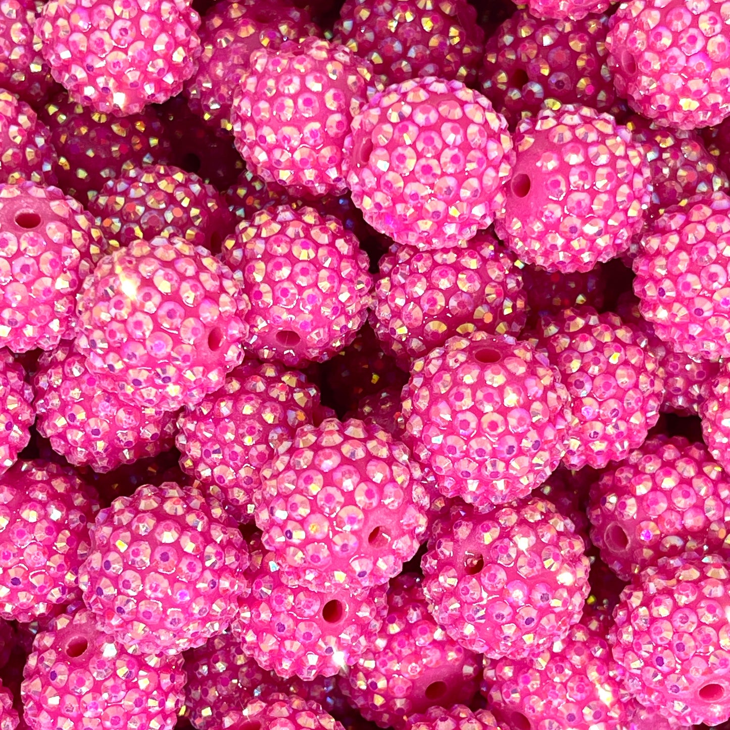 Pink Power Rhinestone Beads