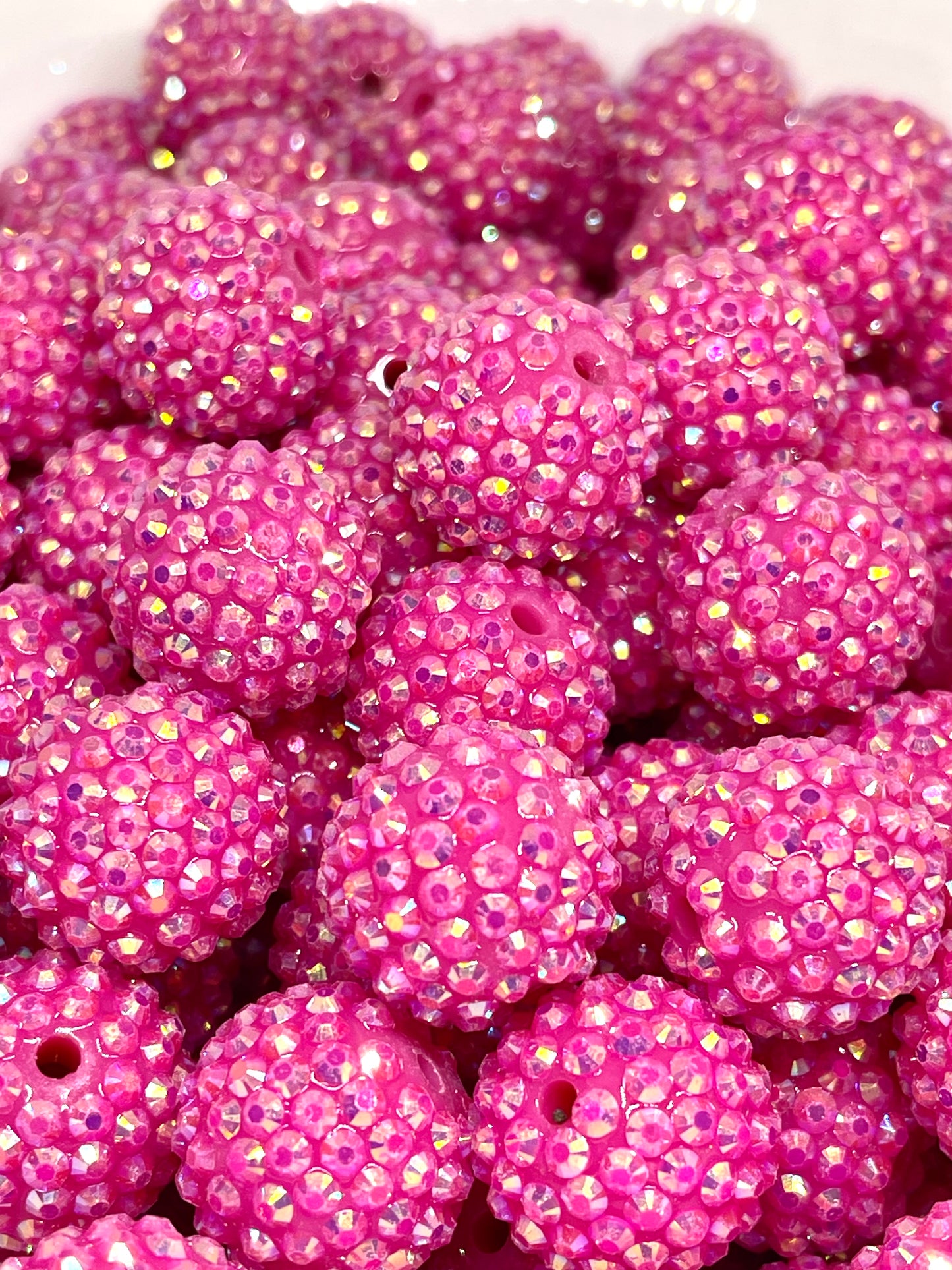 Pink Power Rhinestone Beads