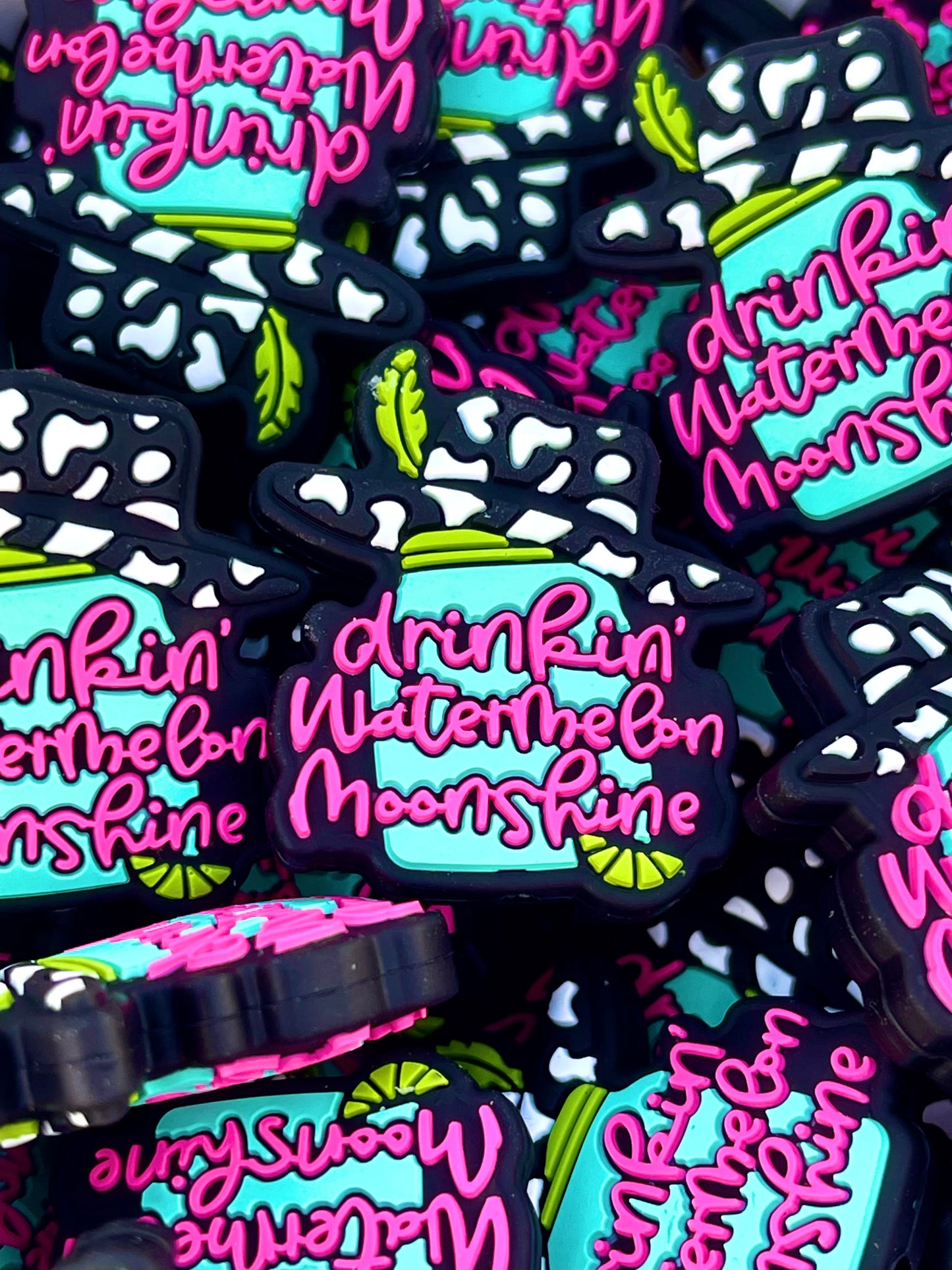 Drinkin Watermelon Moonshine Silicone Focal Beads