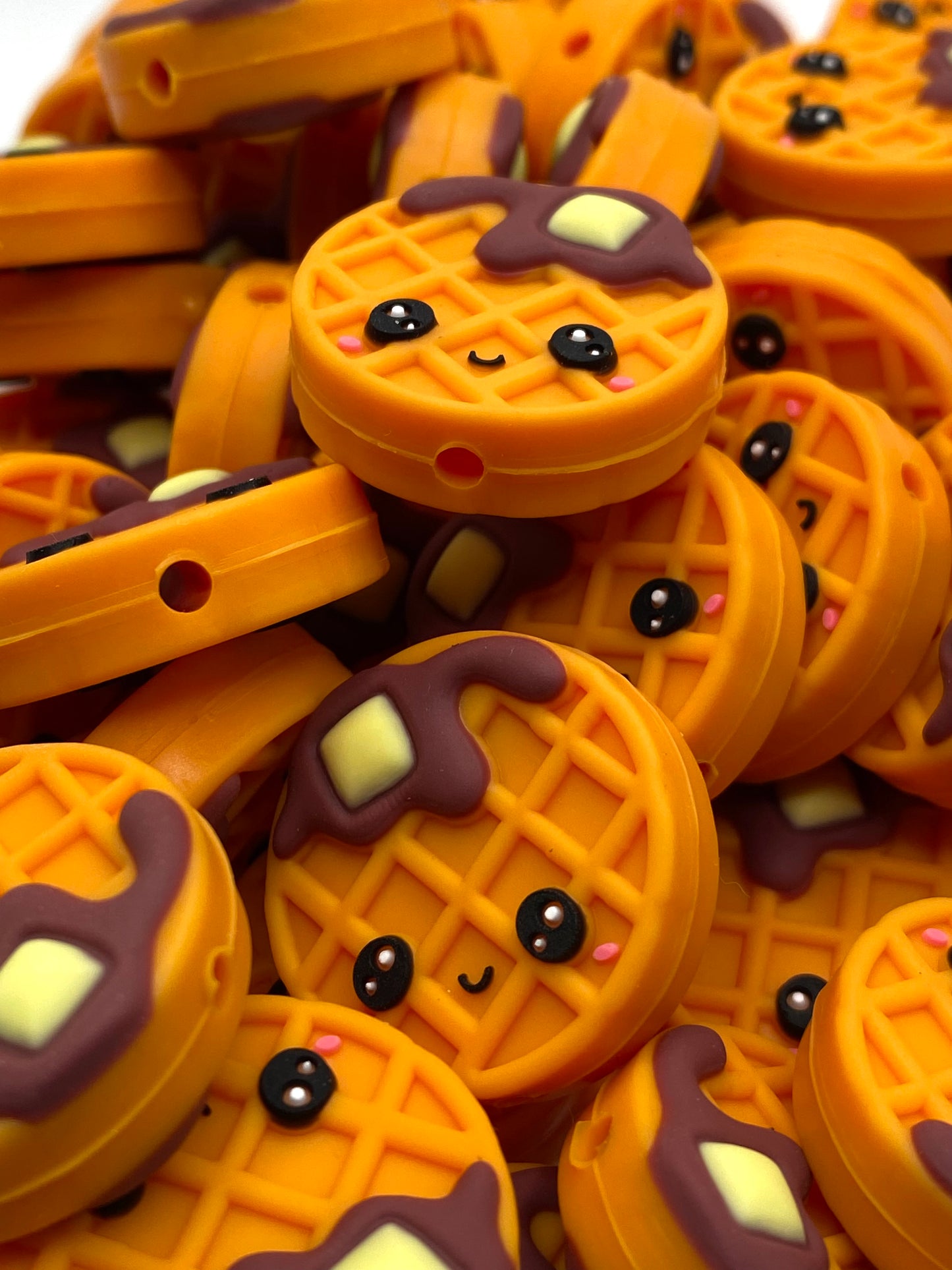 You're Waffle-Y Cute 3D Silicone Focal Beads