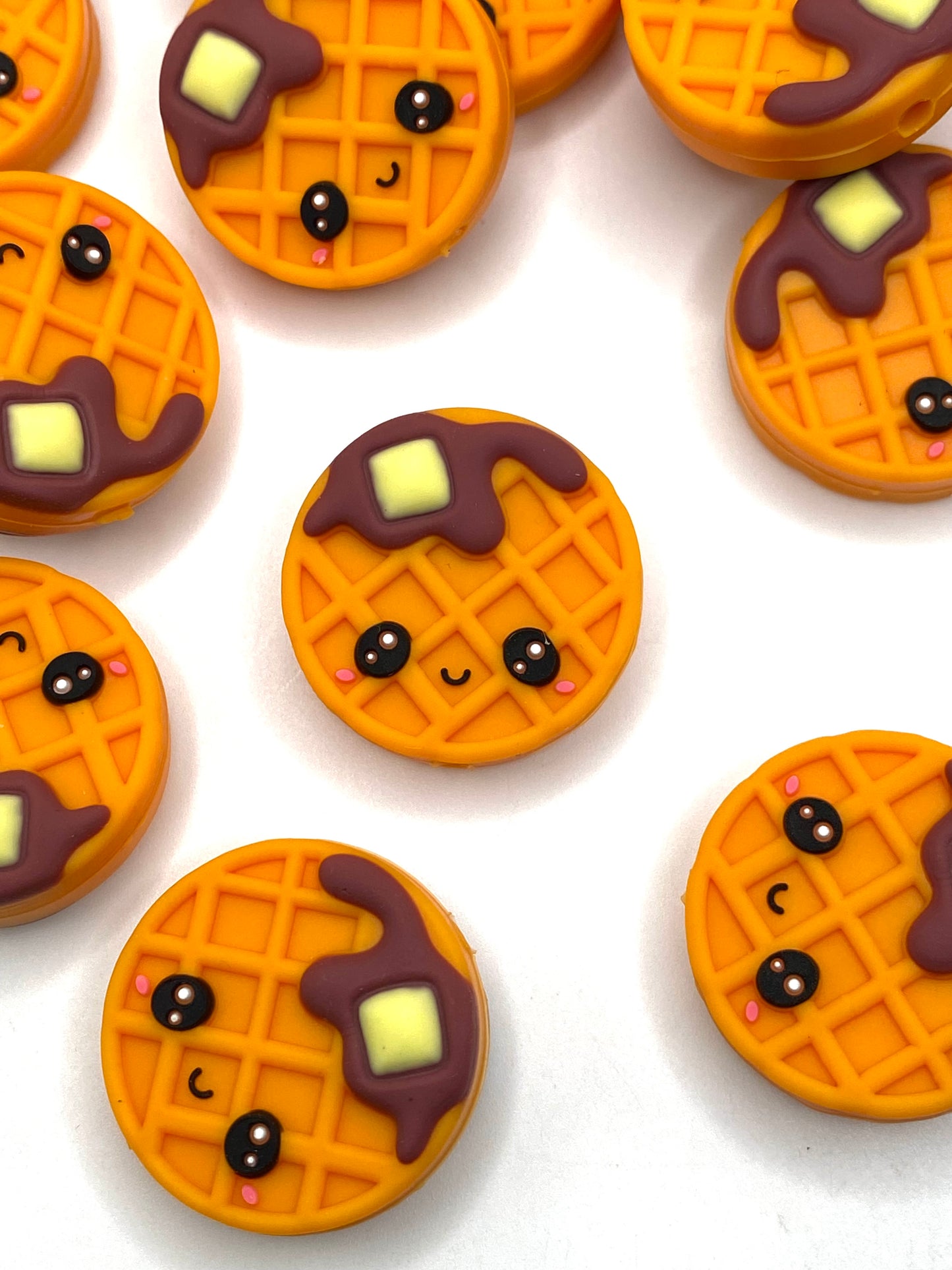 You're Waffle-Y Cute 3D Silicone Focal Beads