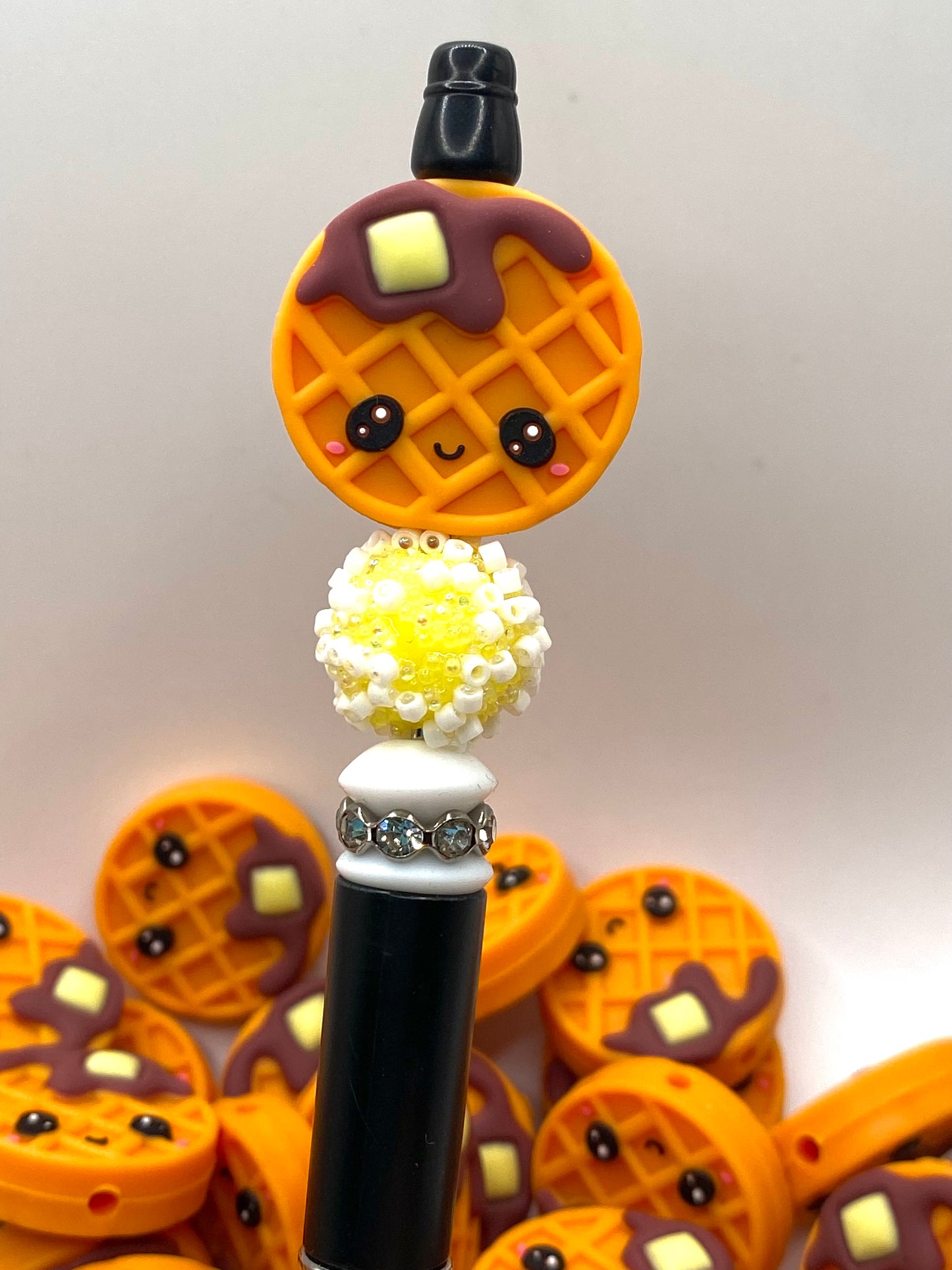 You're Waffle-Y Cute 3D Silicone Focal Beads