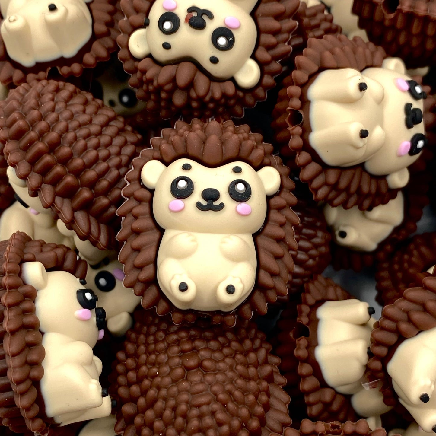 Prickly But Cute 3D Silicone Focal Beads