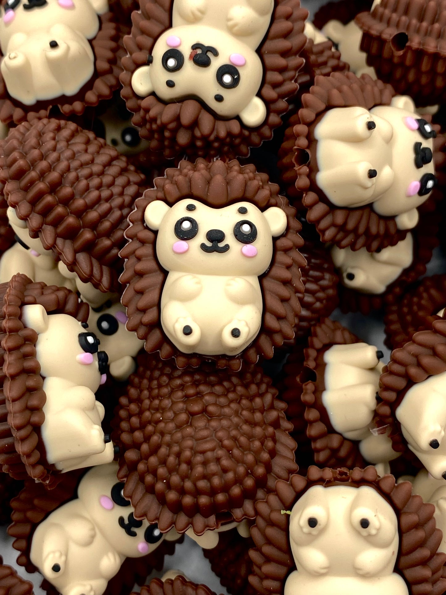 Prickly But Cute 3D Silicone Focal Beads