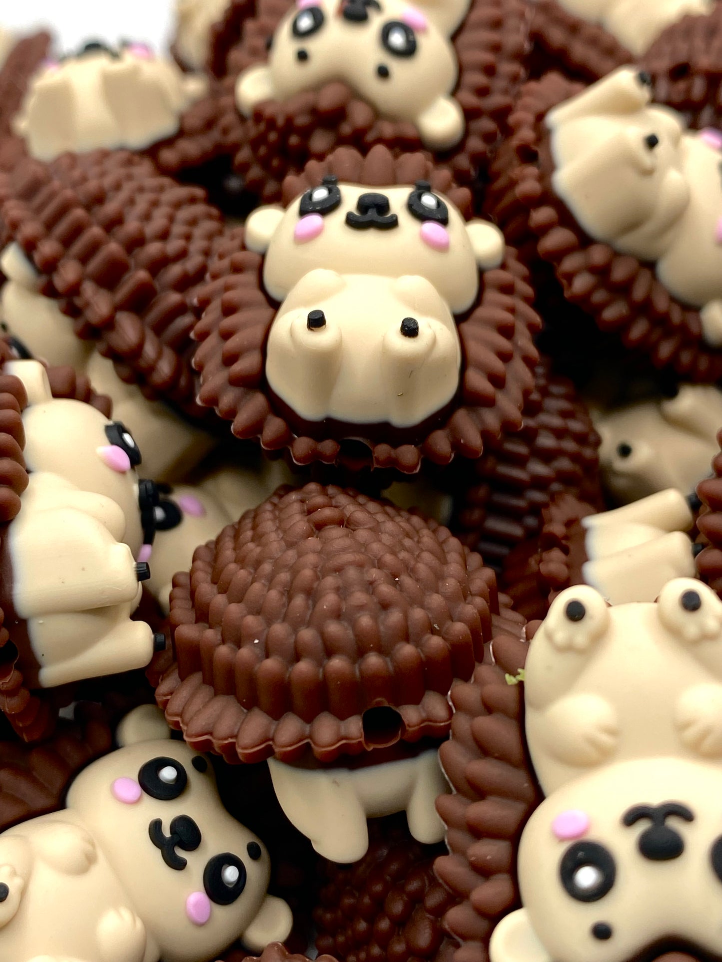 Prickly But Cute 3D Silicone Focal Beads