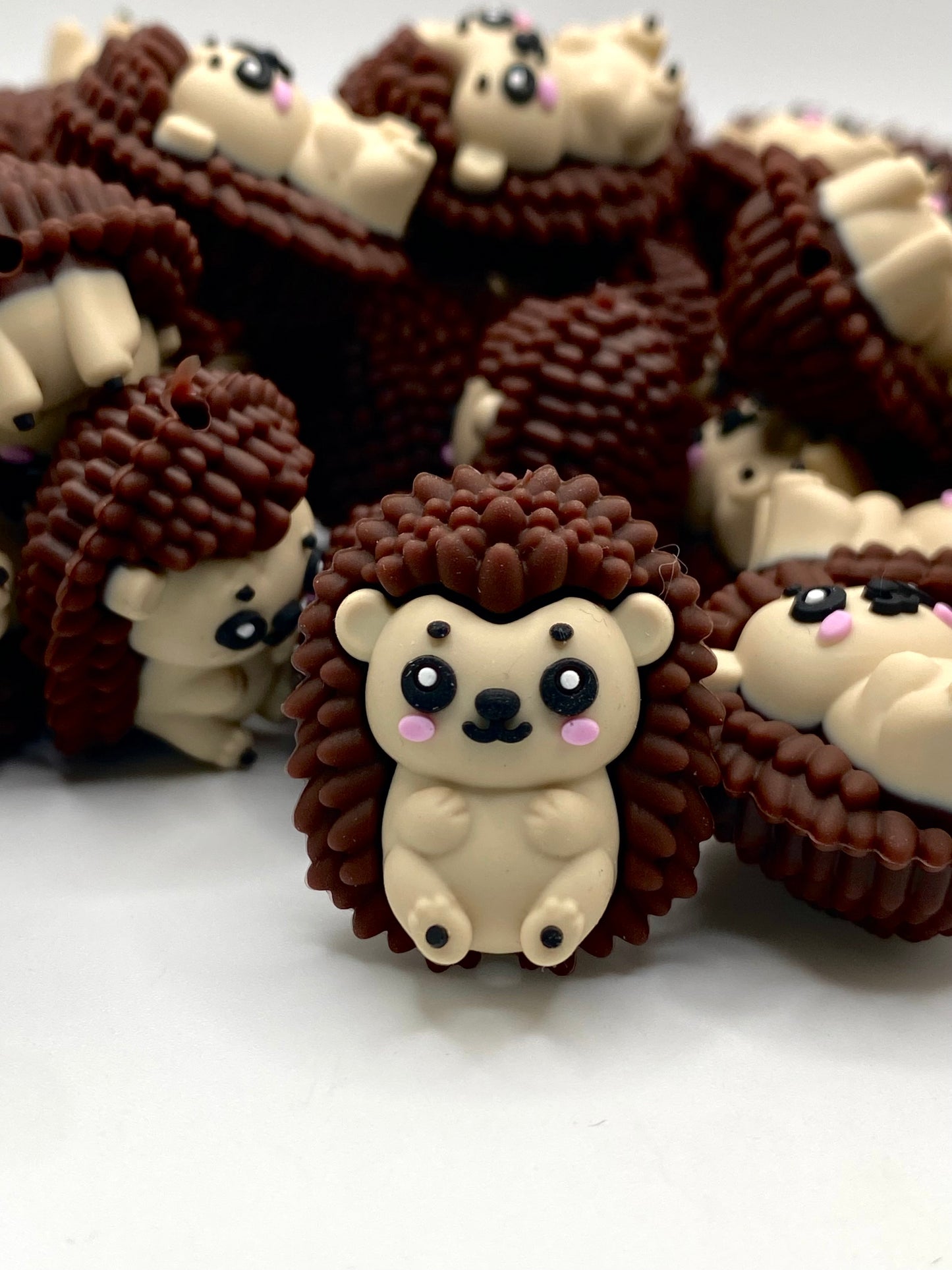 Prickly But Cute 3D Silicone Focal Beads