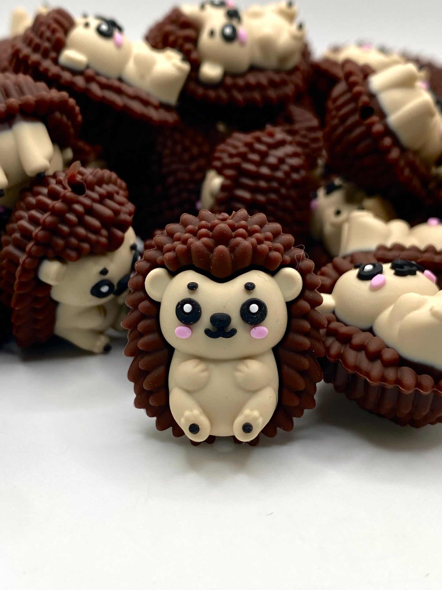 Prickly But Cute 3D Silicone Focal Beads