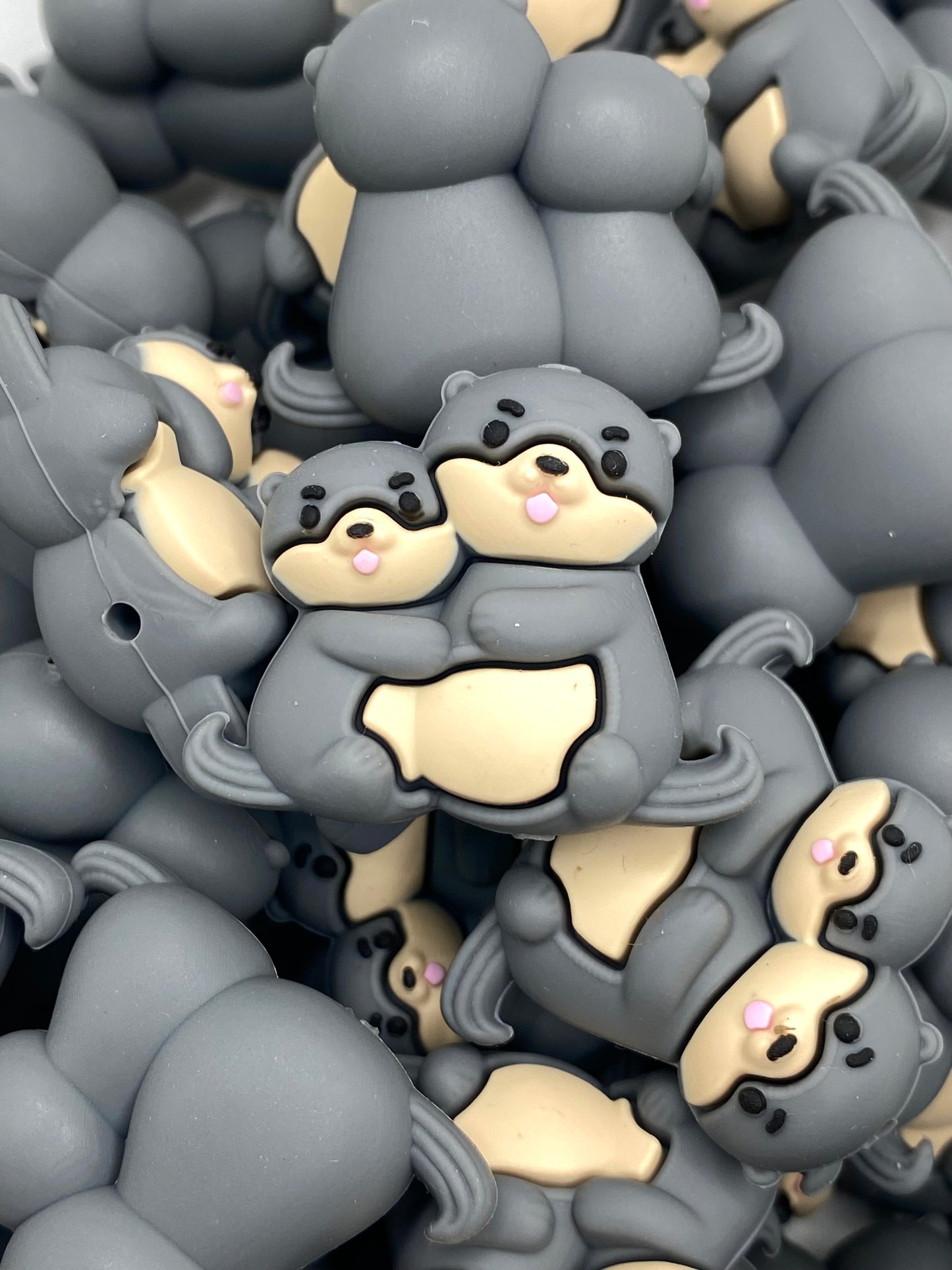 Plays Well With Otters 3D Silicone Focal Beads