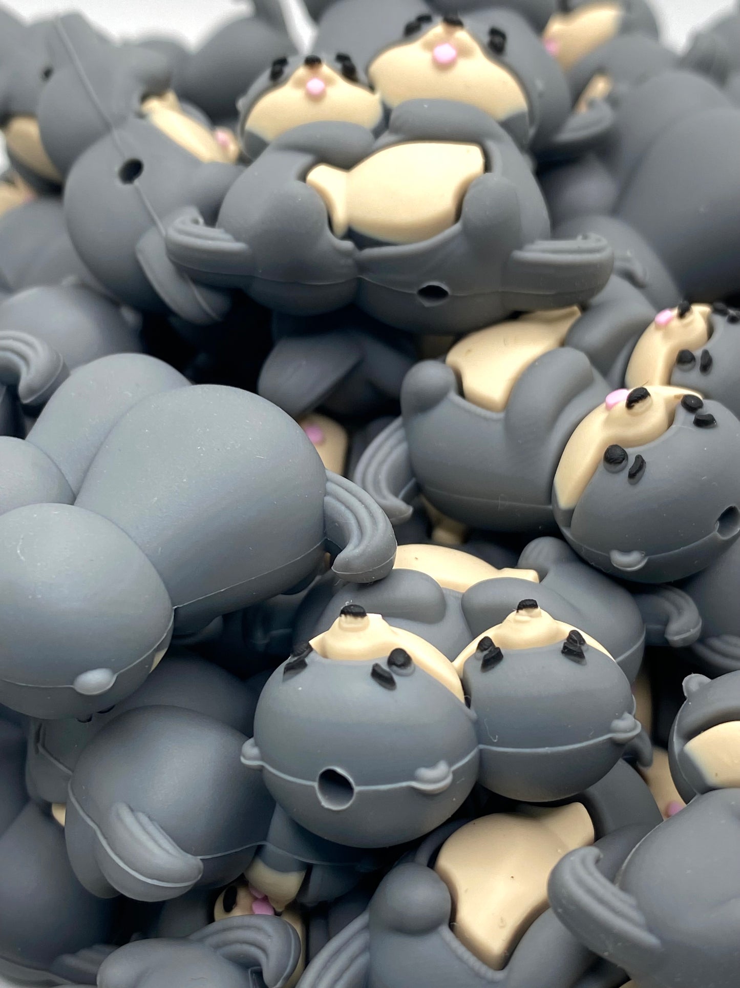 Plays Well With Otters 3D Silicone Focal Beads