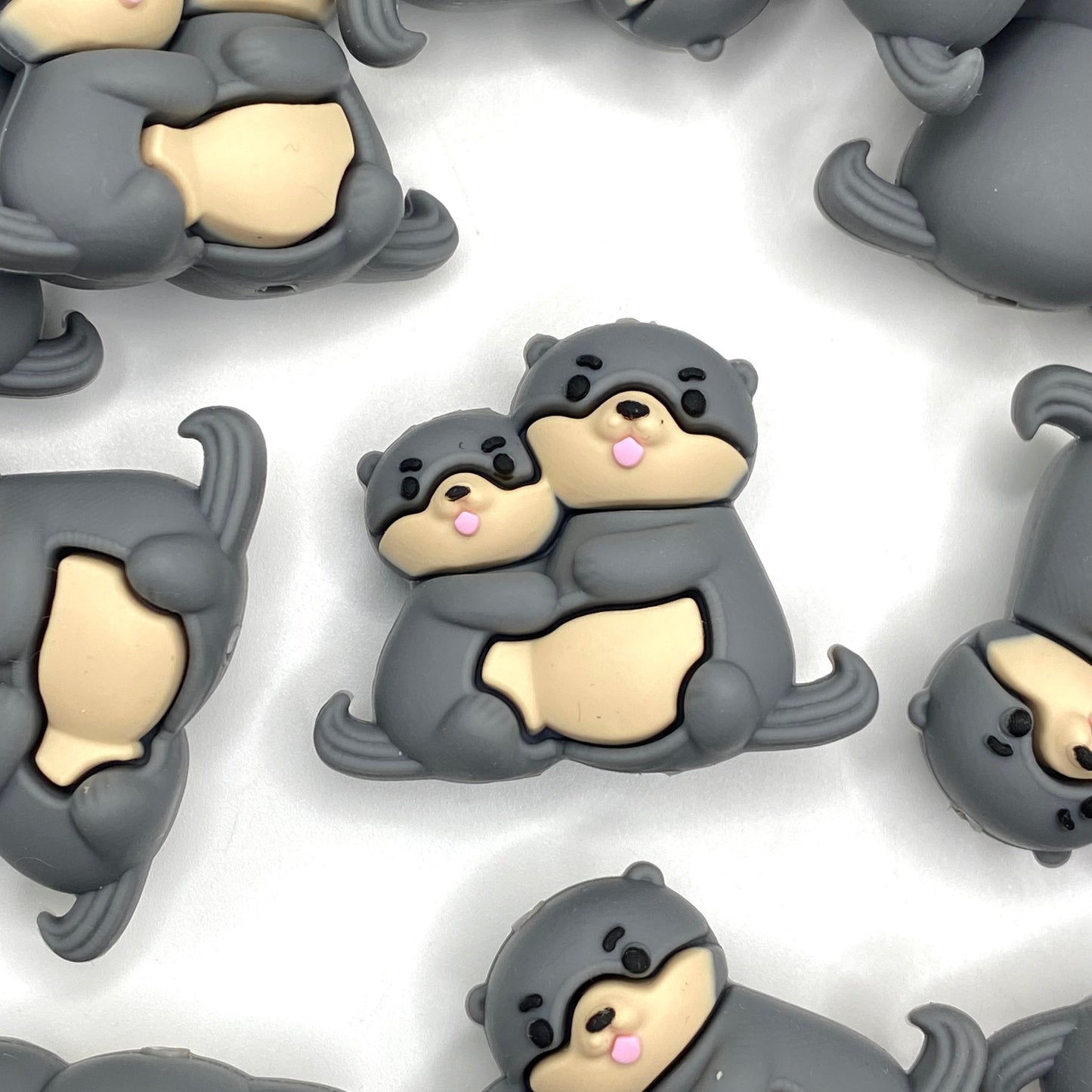 Plays Well With Otters 3D Silicone Focal Beads