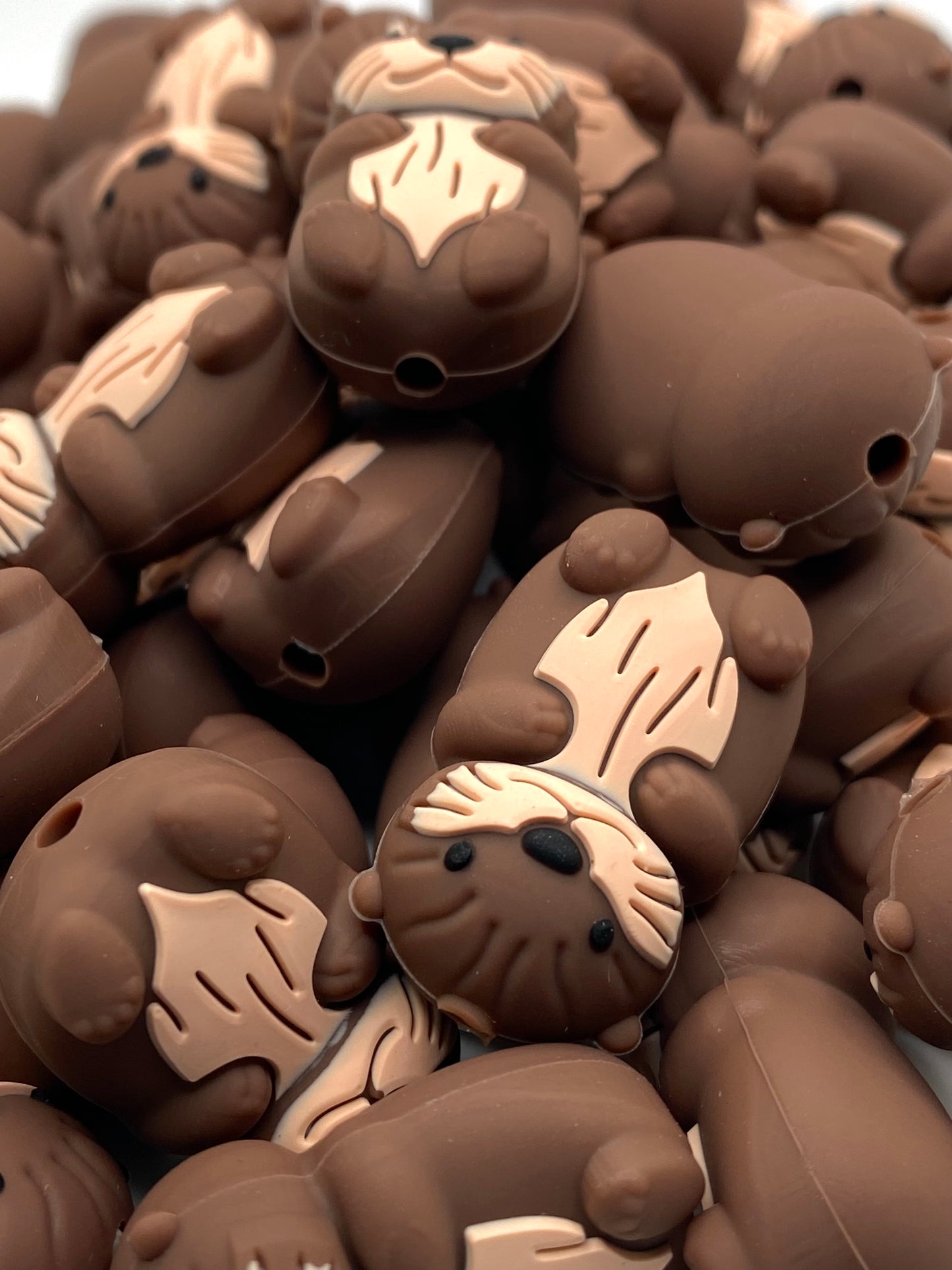 Otterly Cute 3D Silicone Focal Beads