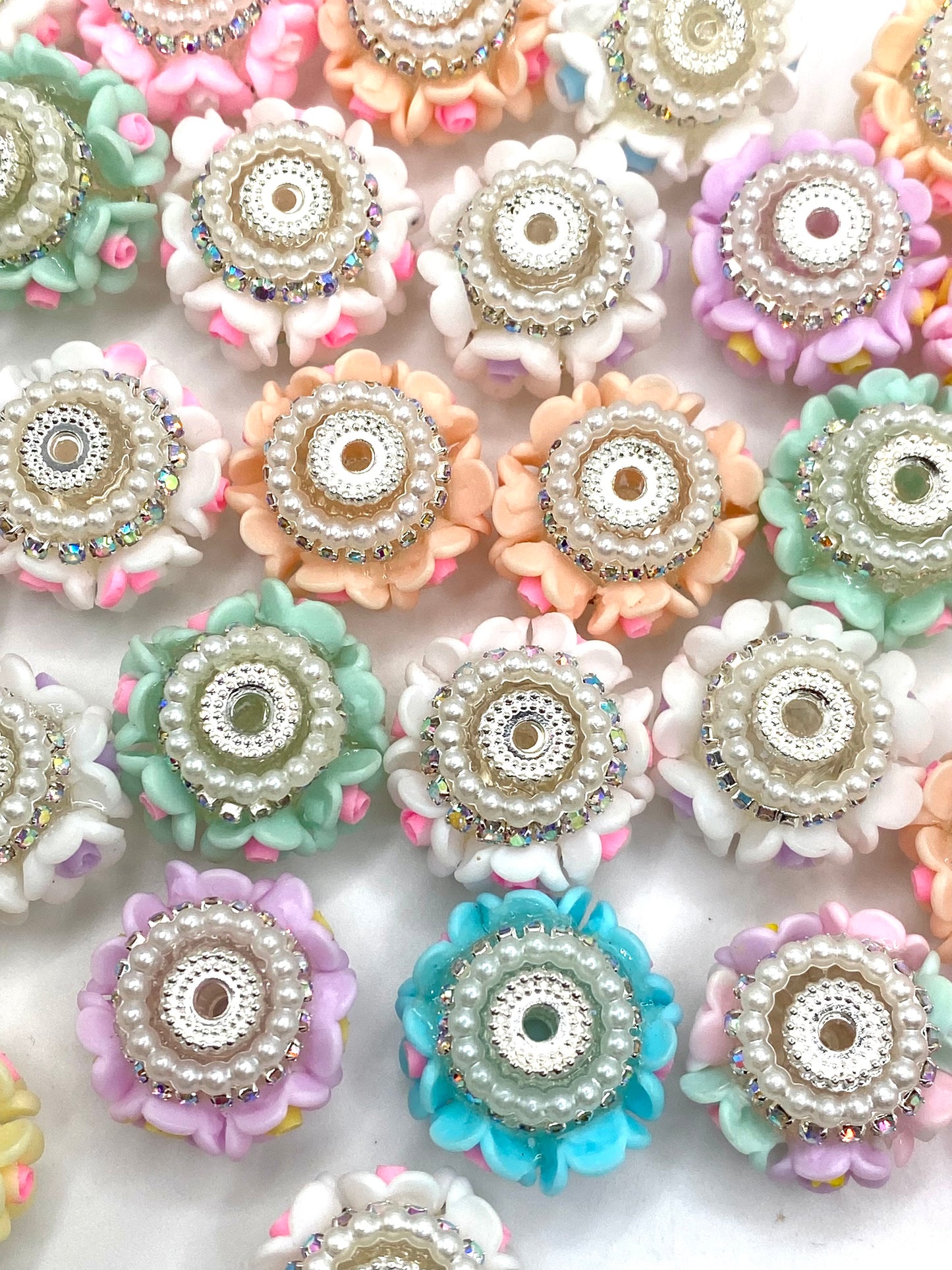 Rainbow Flowers Fancy Beads