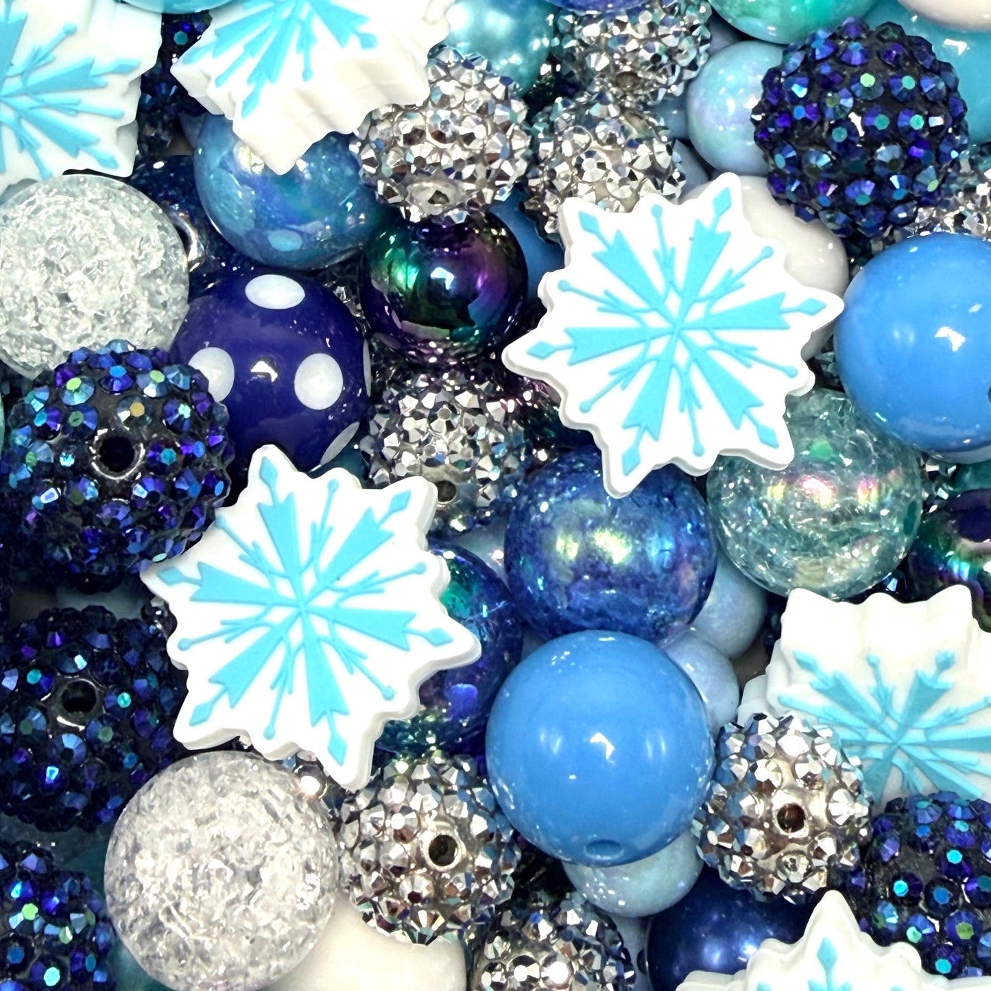 Snowflake Christmas Blue Bead Bundle