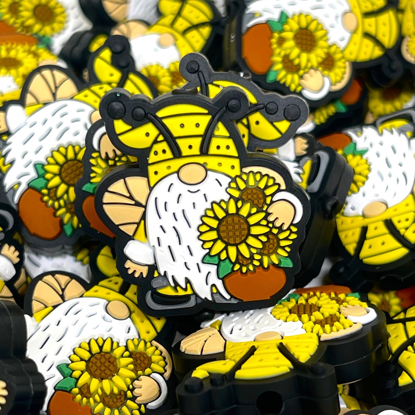 Bumble Bee Gnome Silicone Focal Beads