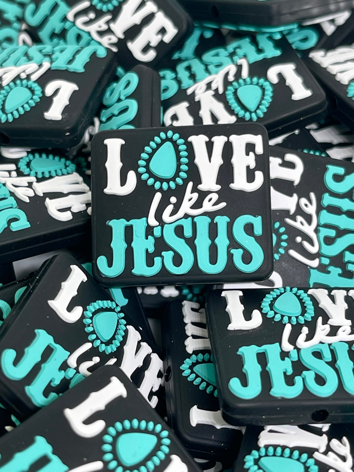 Love Like Jesus Focal Beads | Jesus Beads | Colorful Bead | Faith Beads