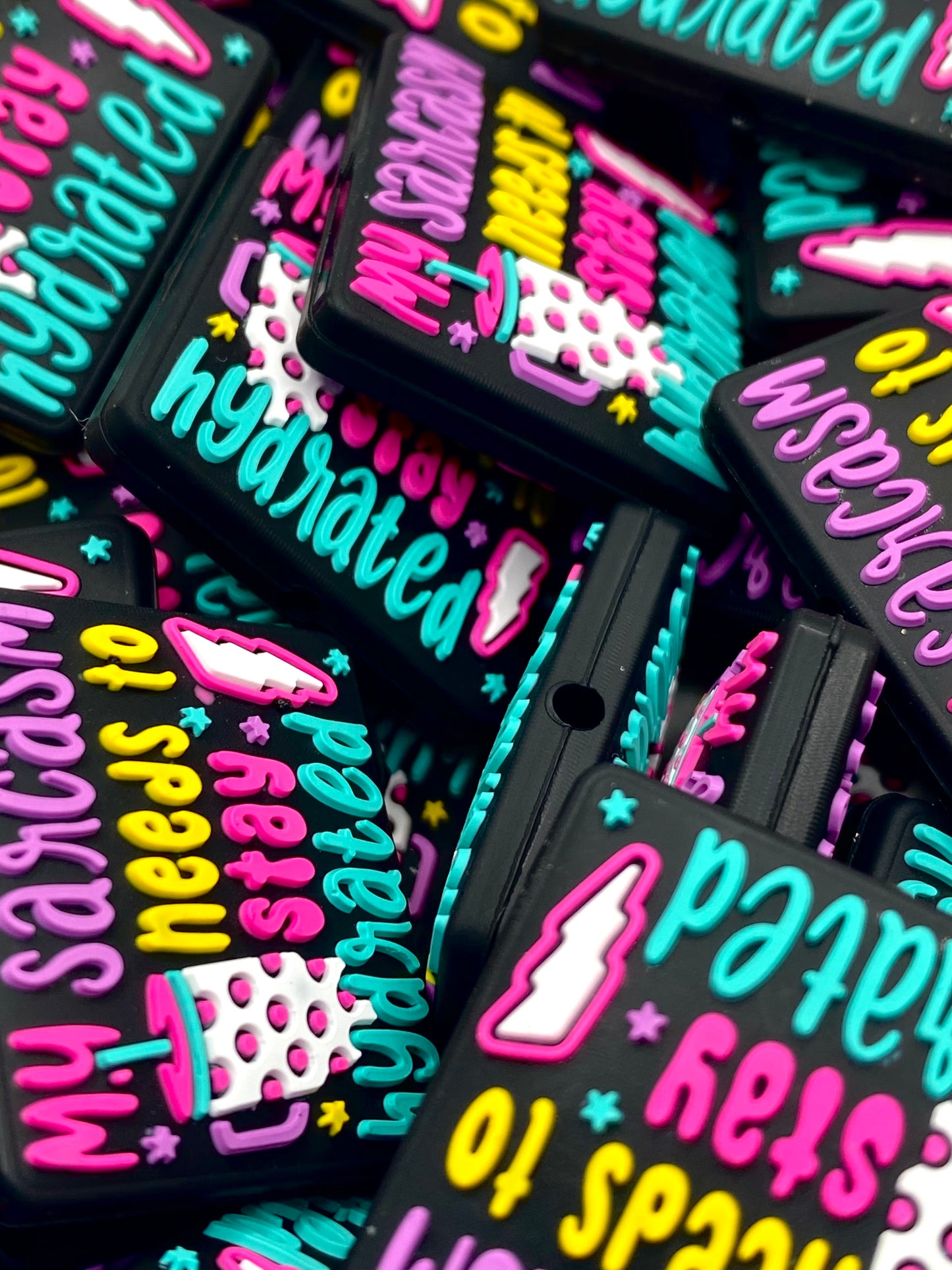 My Sarcasm Needs to Stay Hydrated Silicone Focal Beads