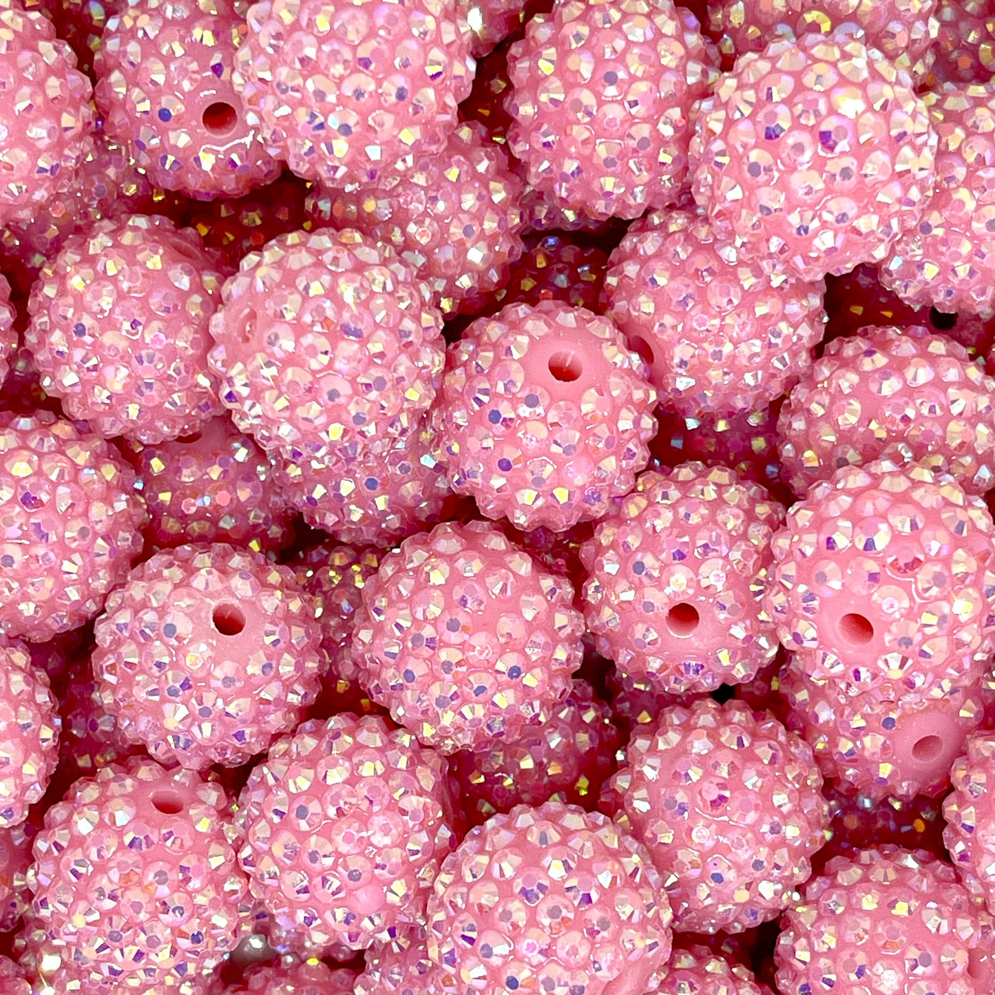 Pretty Pink Rhinestone Beads