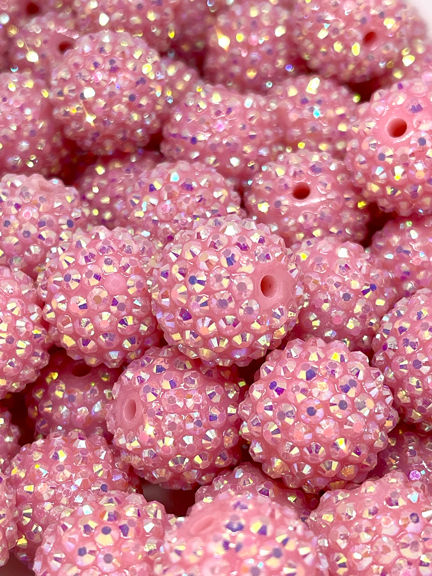 Pretty Pink Rhinestone Beads