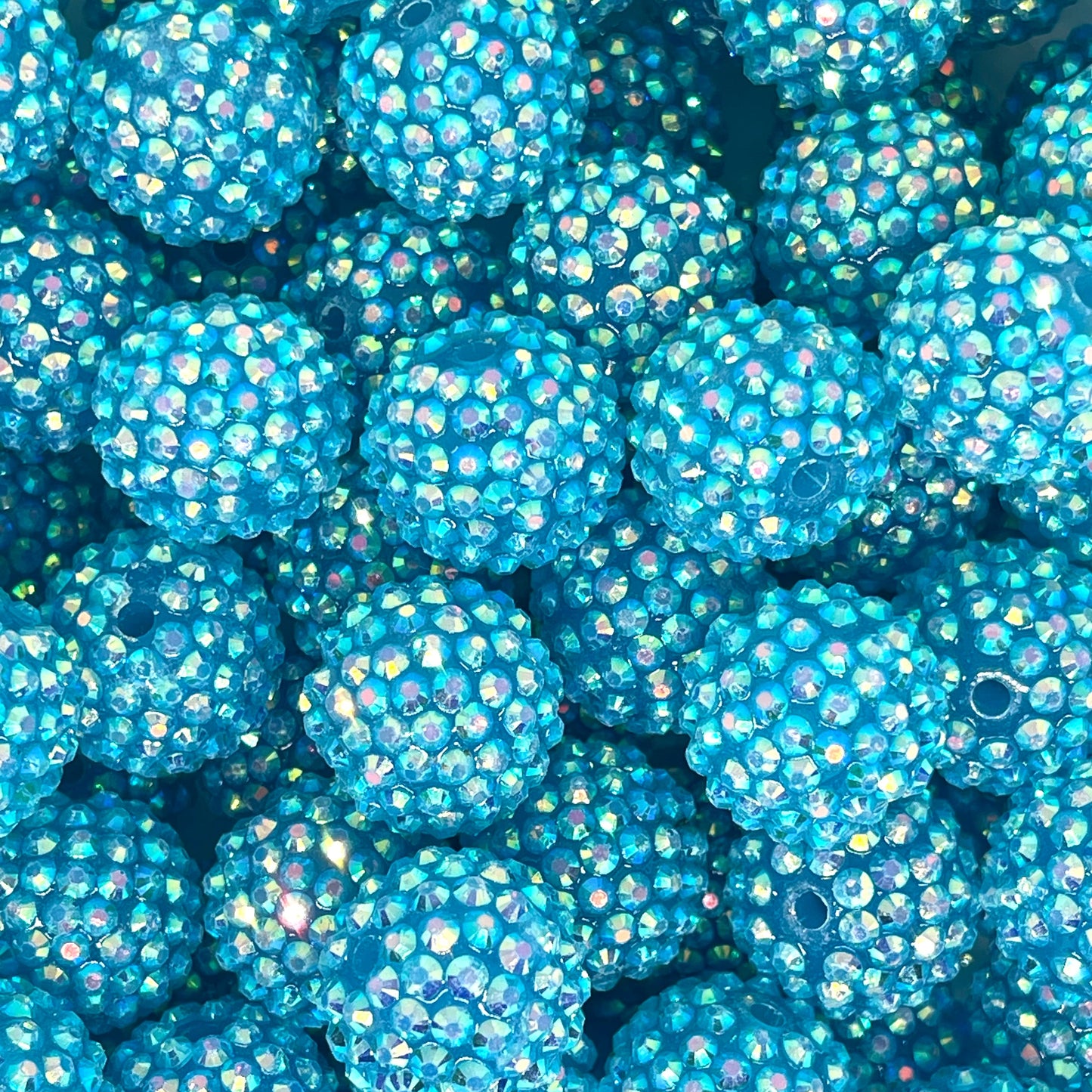 Blue Birdie Rhinestone Beads