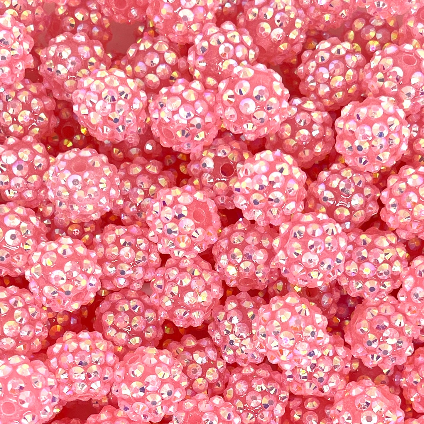 Pink Rhinestone Beads