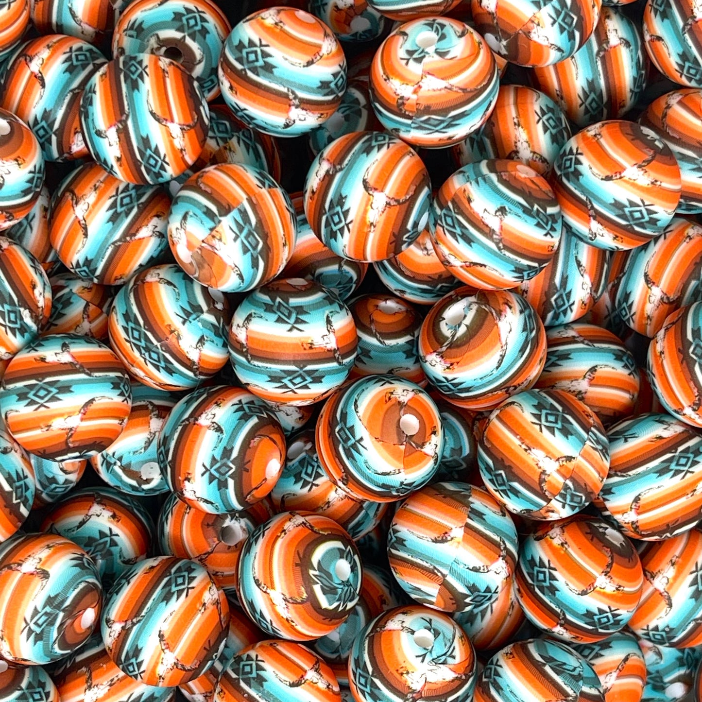 Free Spirit Printed Silicone Beads