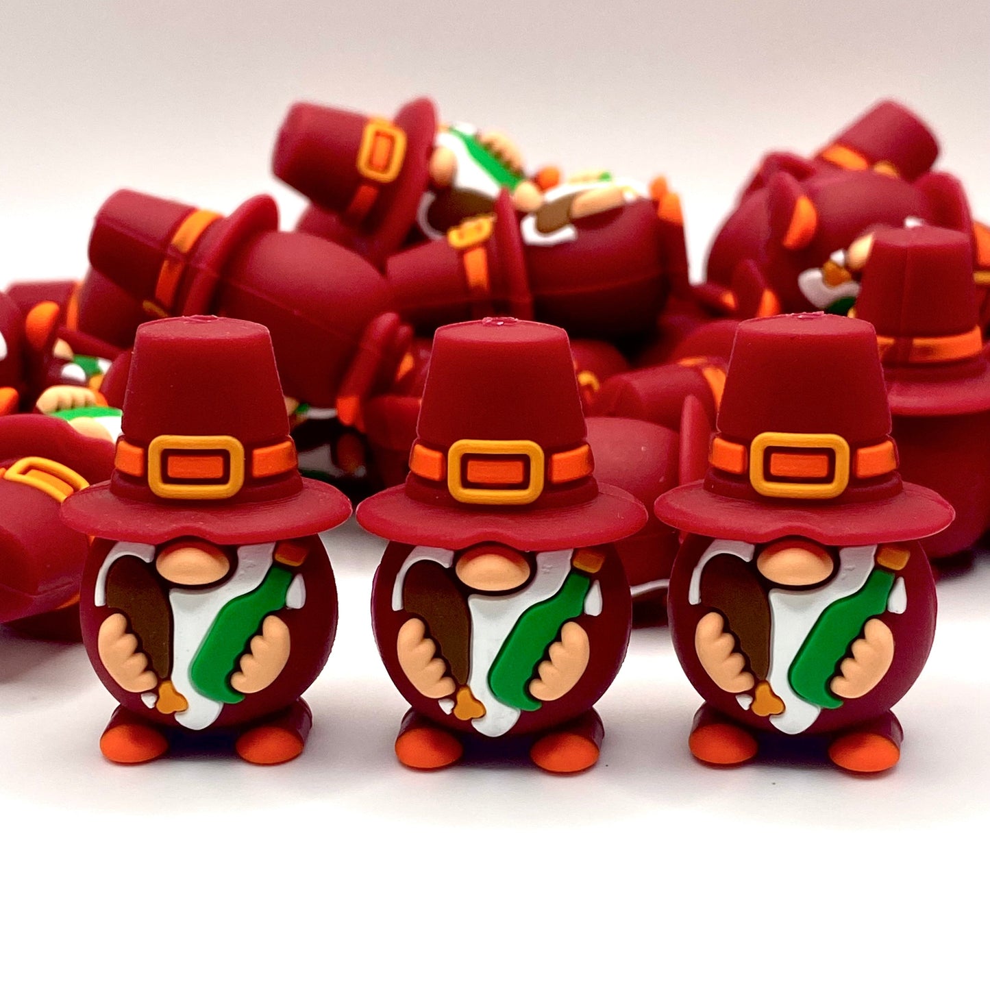 I'm a Thankful Gnome 3D Silicone Focal Beads
