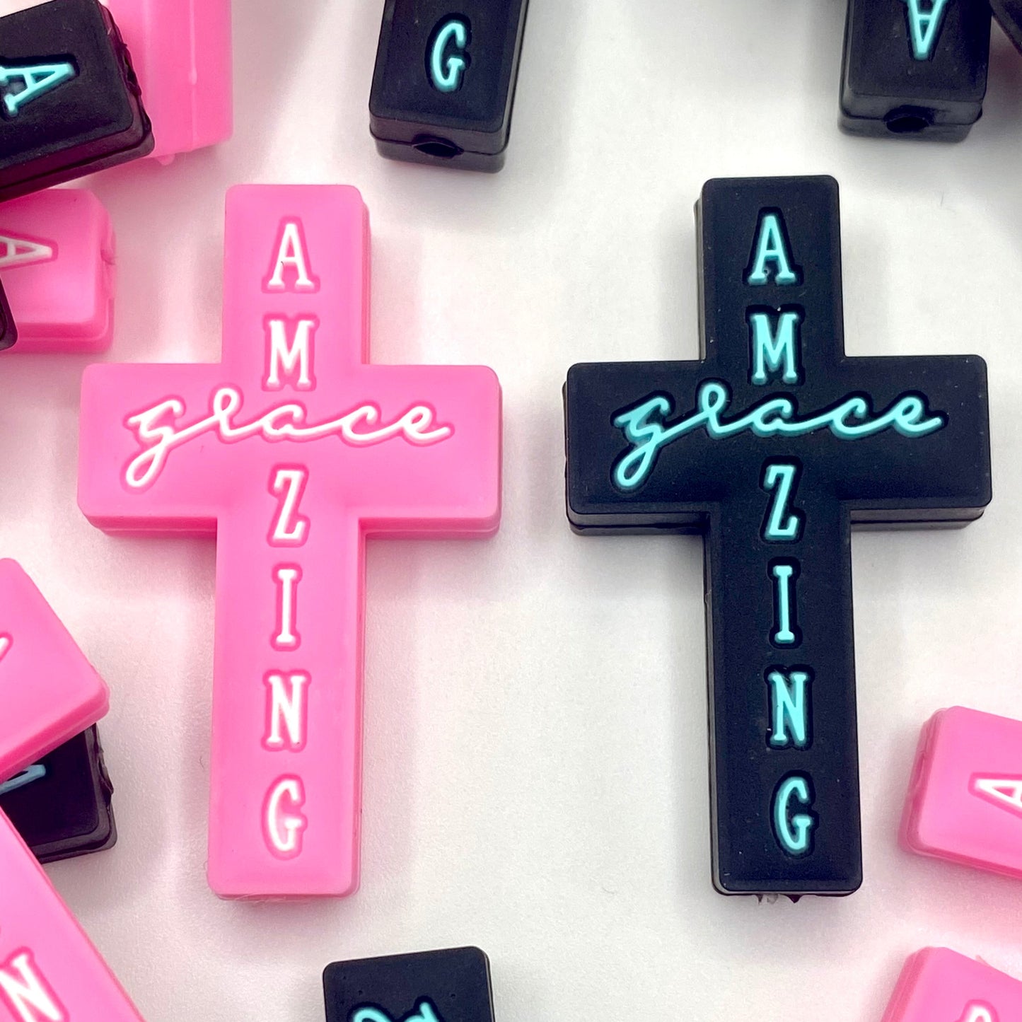 Amazing Grace Silicone Focal Beads