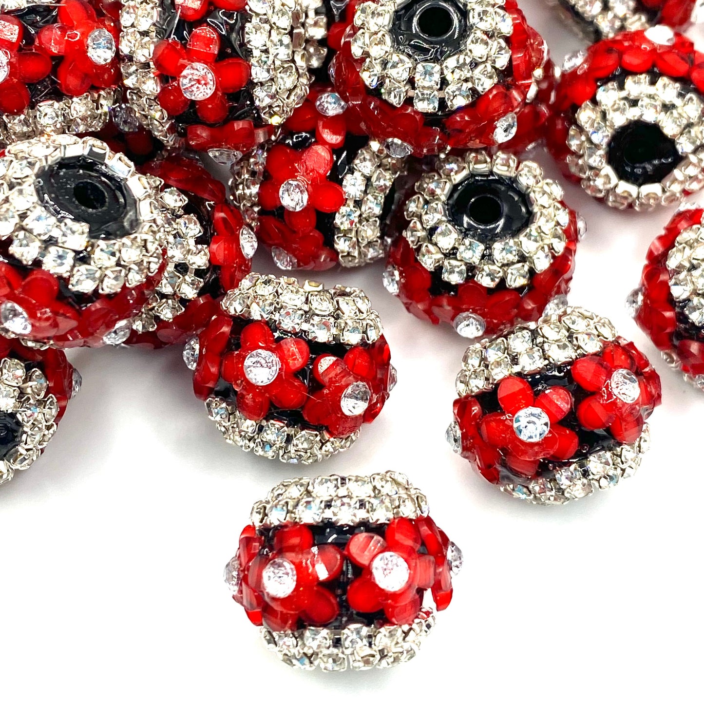 The Earth Laughs in Flowers Rhinestone Spacer Beads