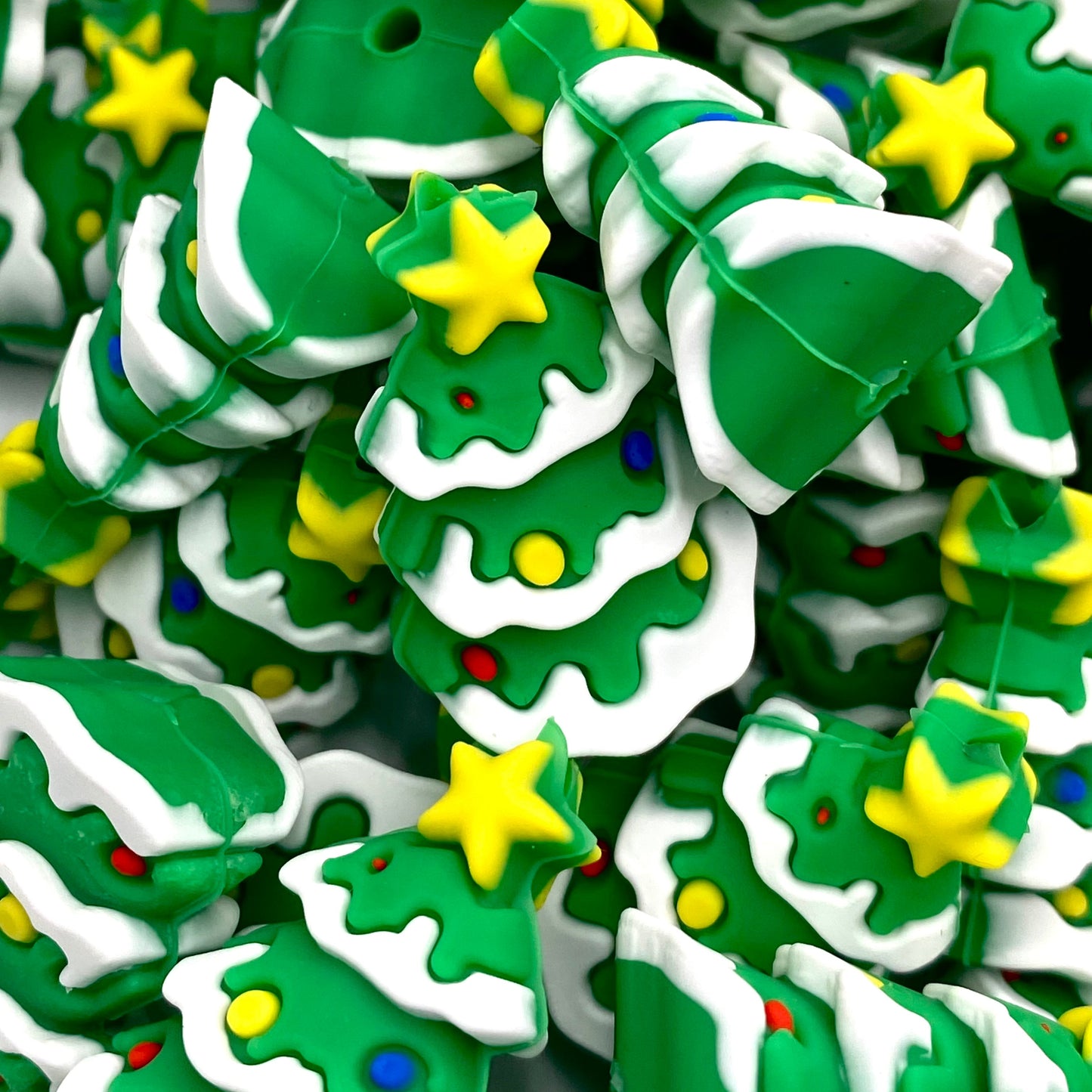 I Light Up Like A Christmas Tree 3D Silicone Focal Beads