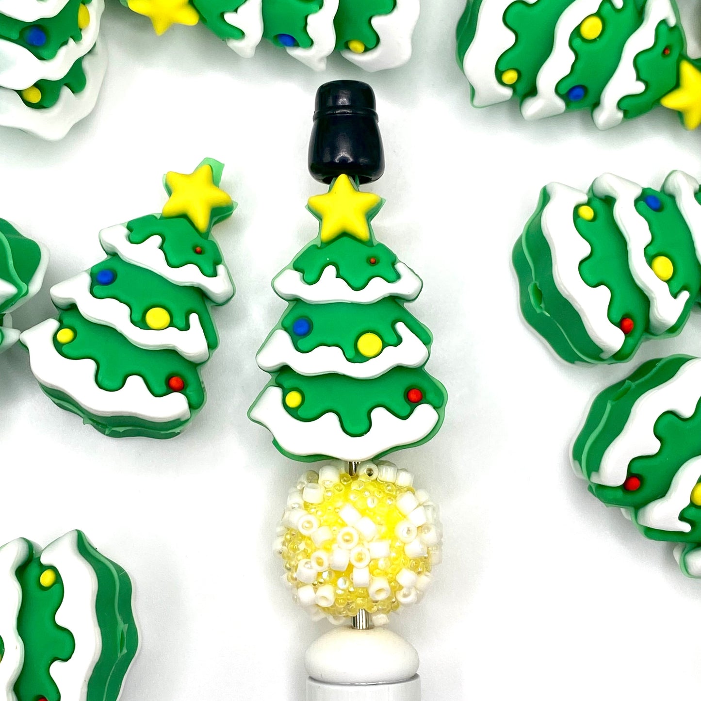 I Light Up Like A Christmas Tree 3D Silicone Focal Beads