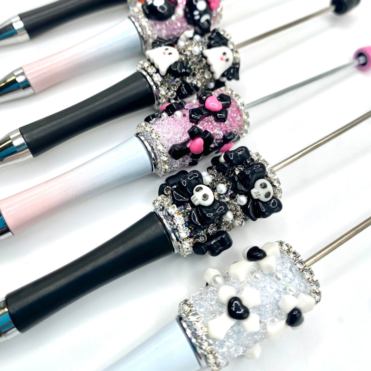 6pc Spooky Vibes Fancy Beadable Pens