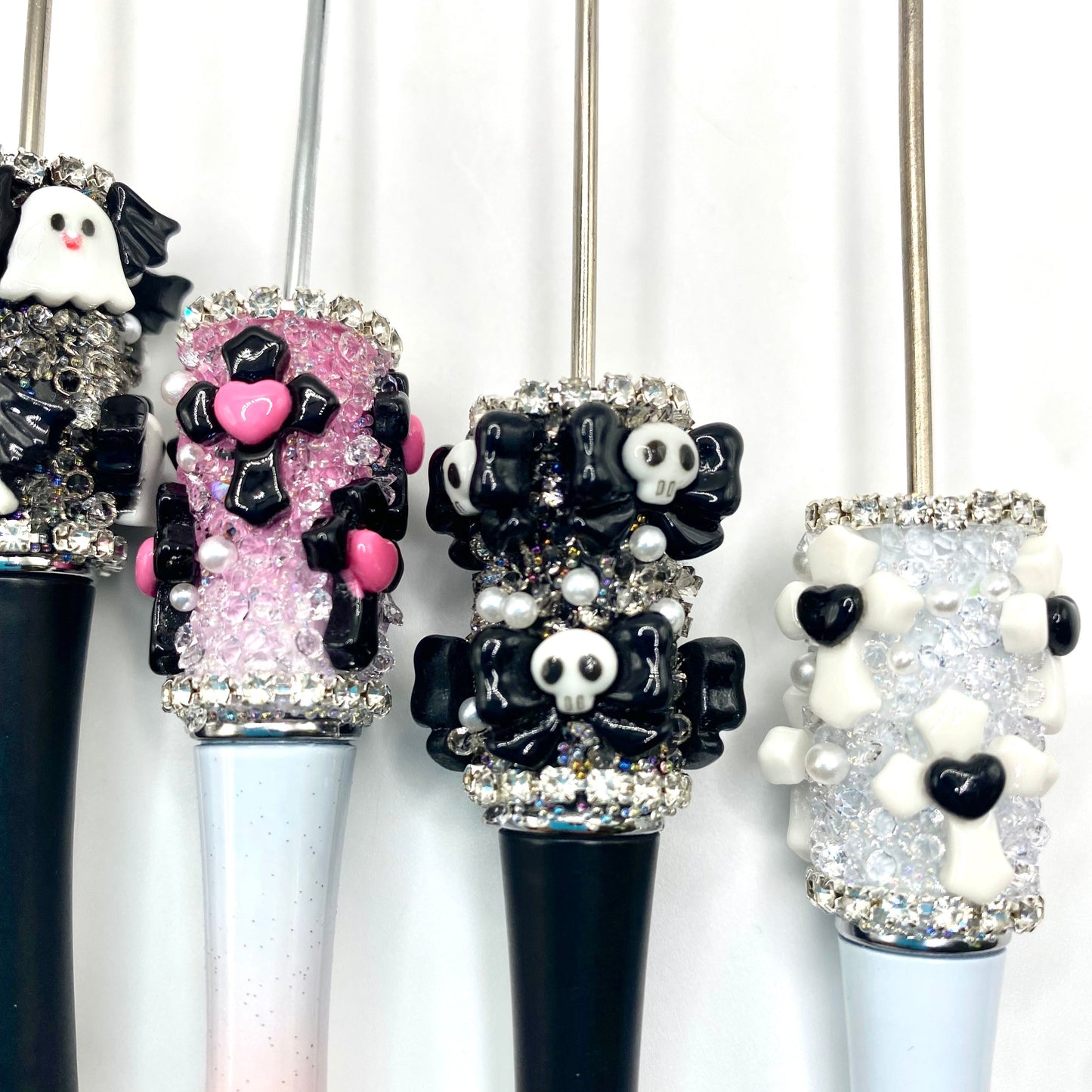 6pc Spooky Vibes Fancy Beadable Pens
