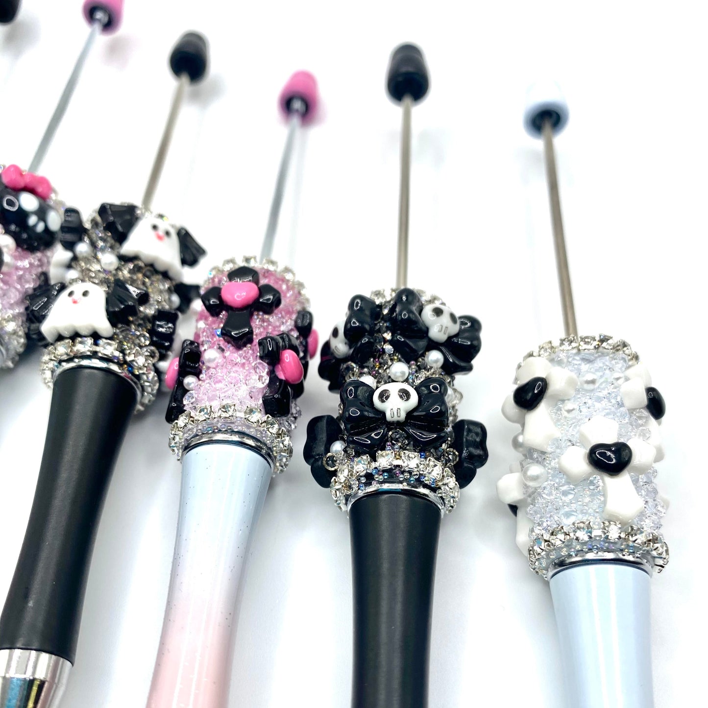 6pc Spooky Vibes Fancy Beadable Pens