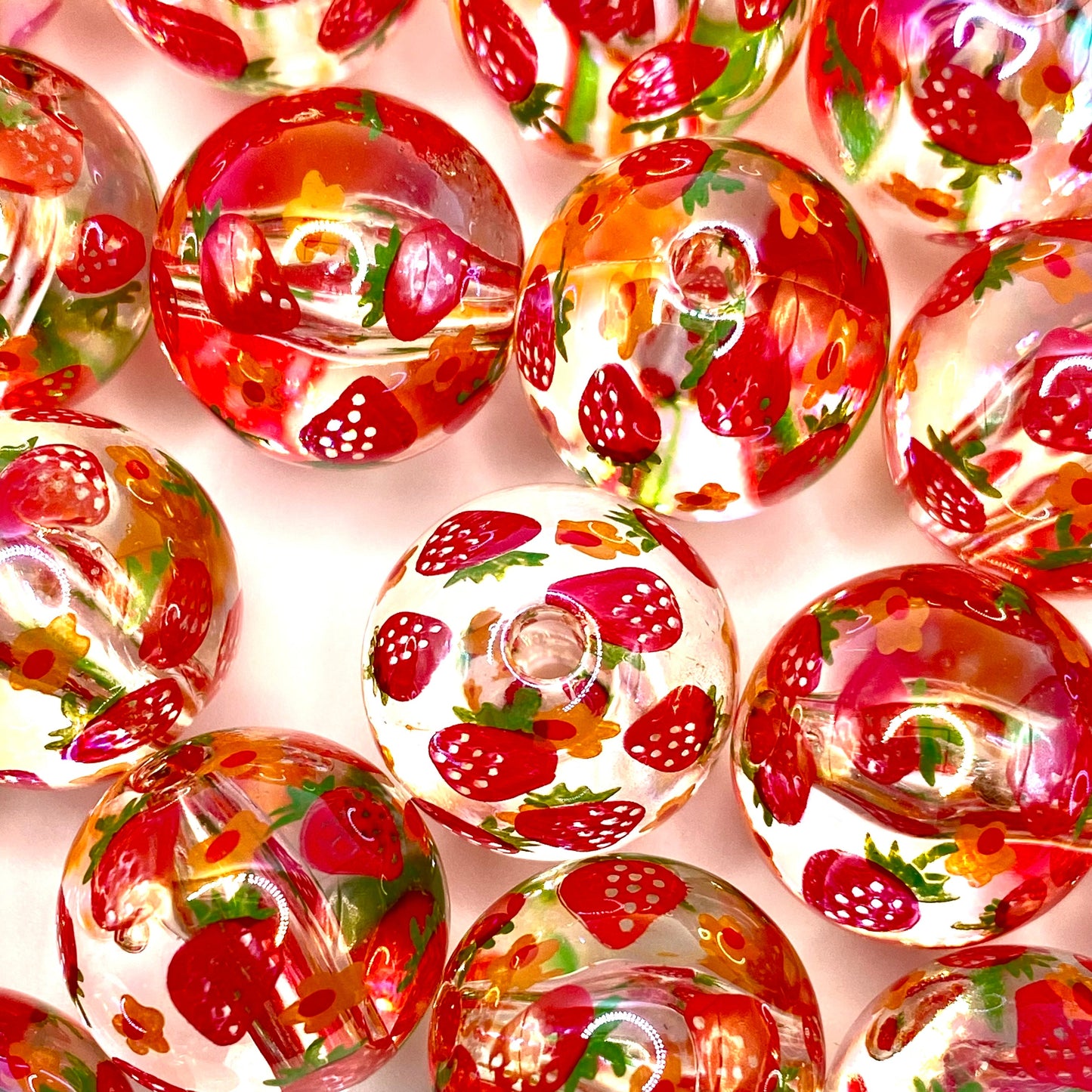 I Love Summer so Berry Much Acrylic Beads